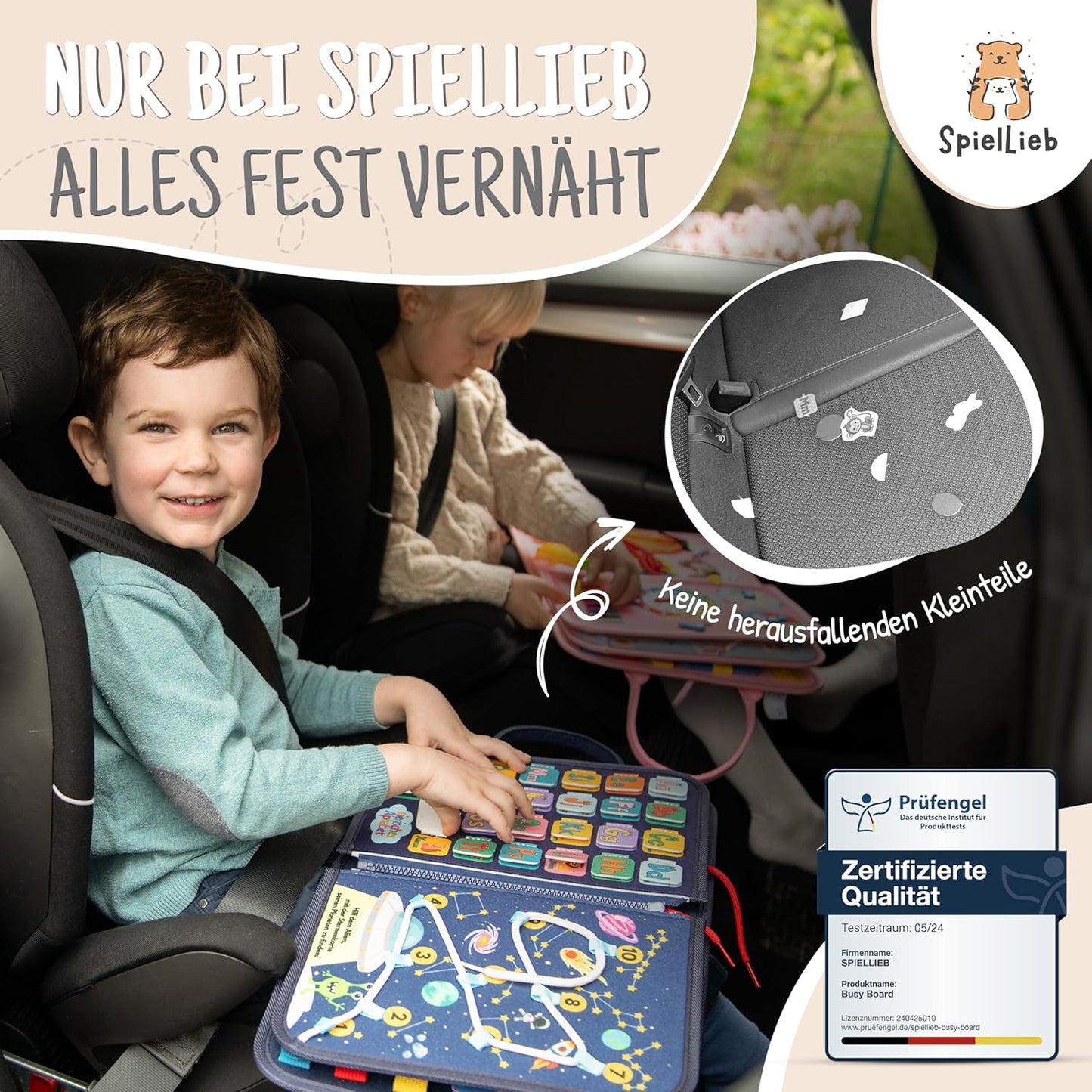 Montessori Busy Board für Kinder ab 3 Jahren, Blau