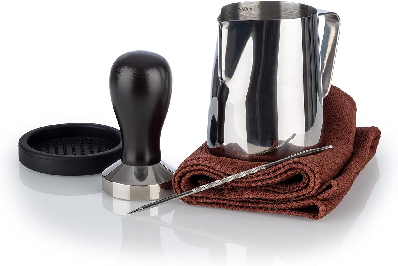 5-teiliges Barista Set mit Milchkännchen, Premium Barista Set