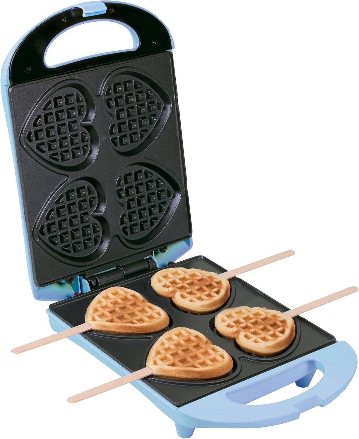 Herzform-Waffelmaker, Blau