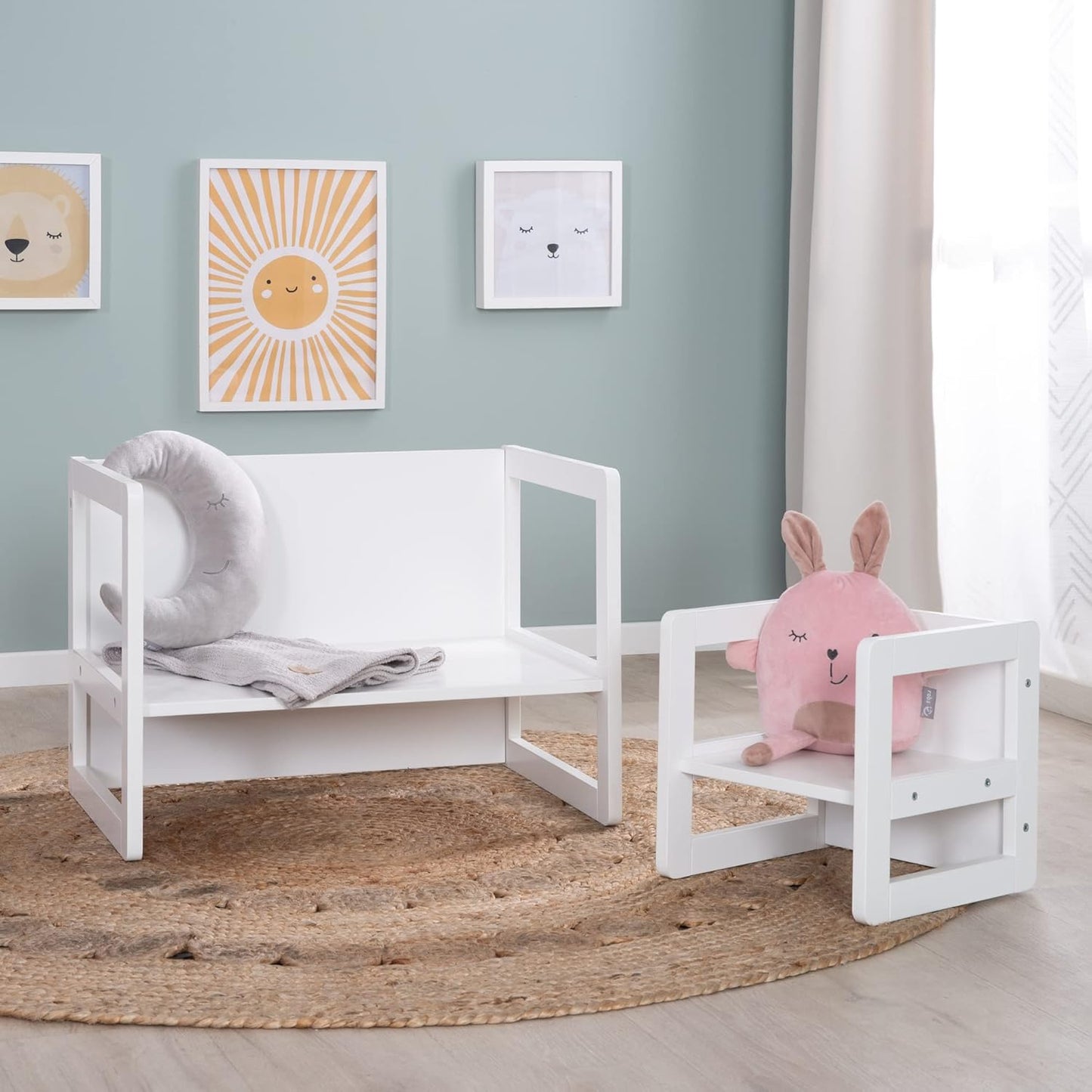 Kindersitzgruppe 3in1, Weiß