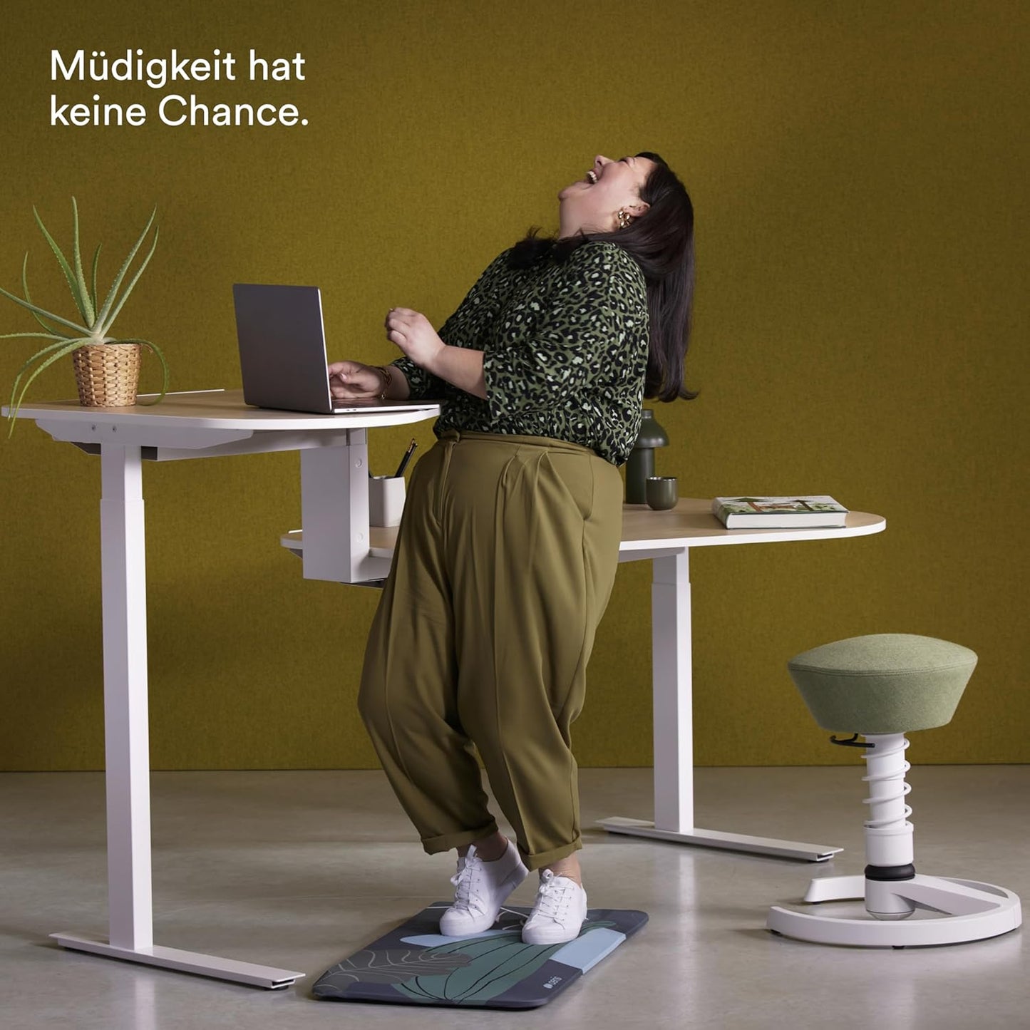 Ergonomische Anti-Ermüdungsmatte für Stehtische, Bezug Lily