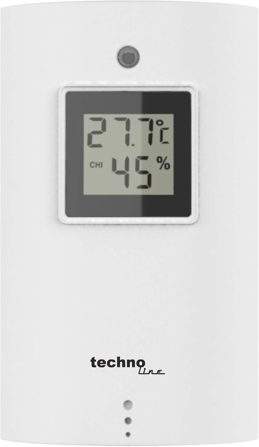 WS 6750 Wetterstation, schwarzes Gehäuse mit orangem Akzent