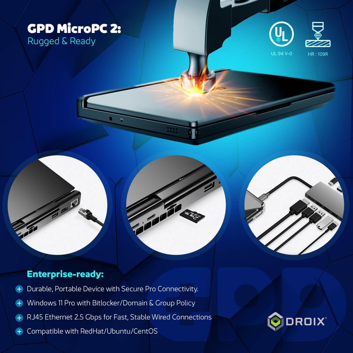 MicroPC 2 Mini-Laptop mit 7-Zoll-Display, N300 - 1TB