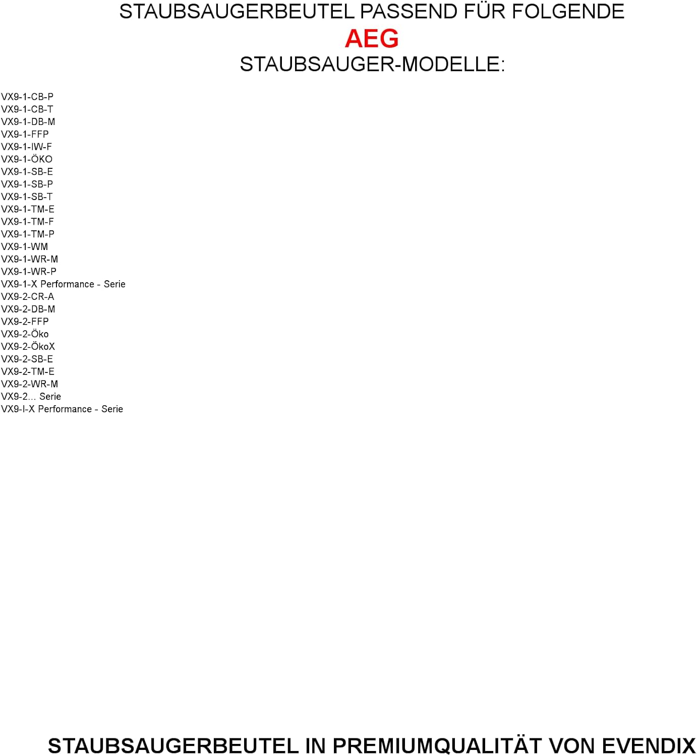 Staubsaugerbeutel kompatibel mit AEG (30 Stück), 30 Staubsaugerbeutel