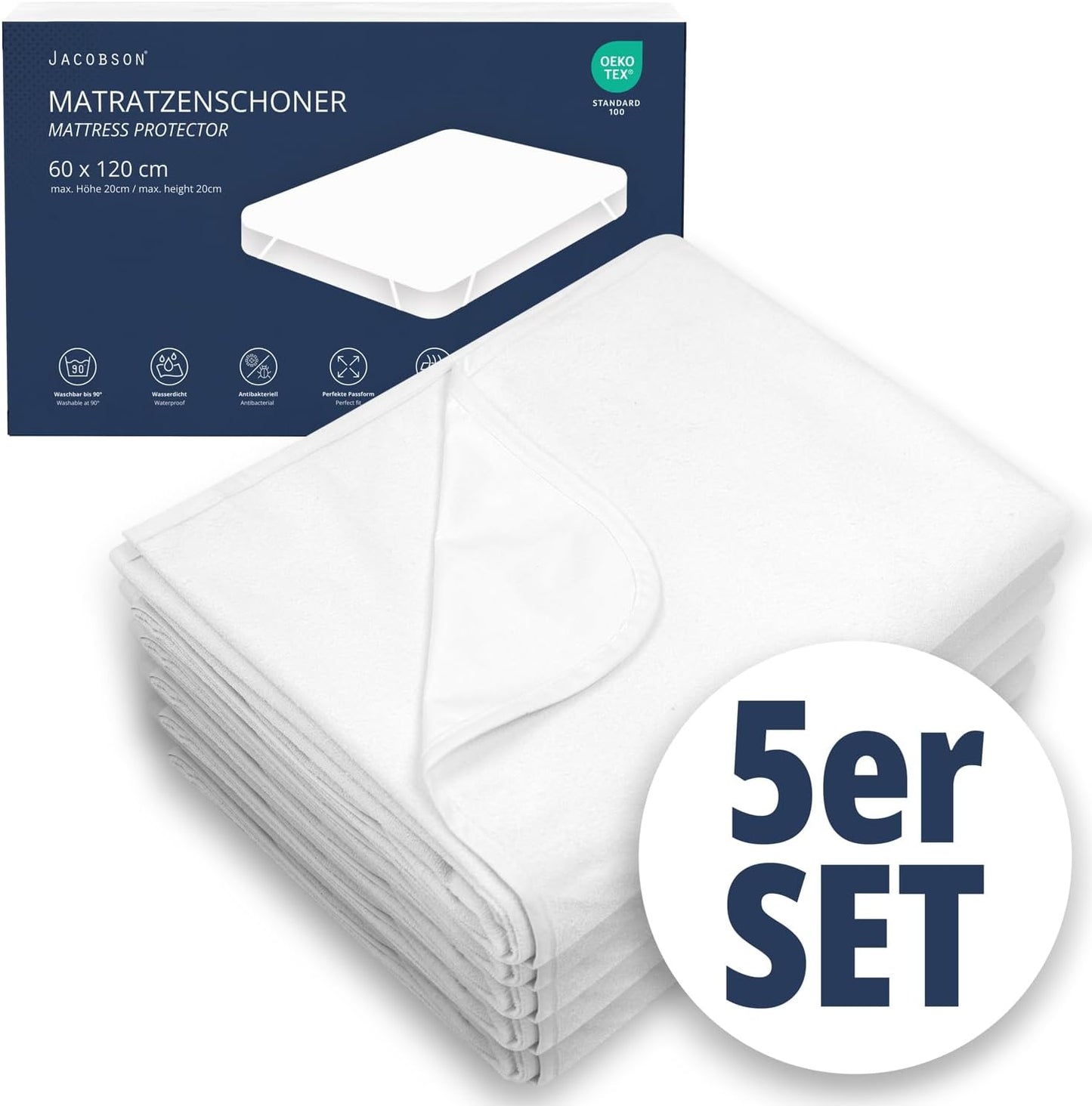 Matratzenschoner, 60 x 120 cm|5er SET