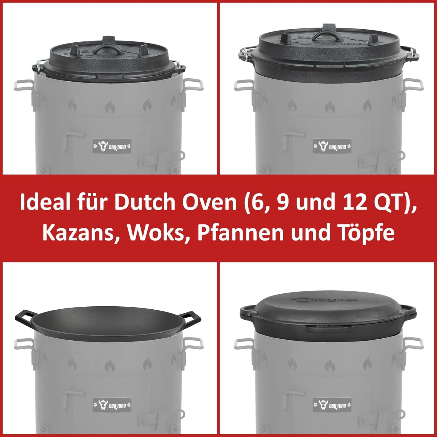 Kazan Ofen für Dutch Oven 6,9,12 QT, Ø 35 Utschak