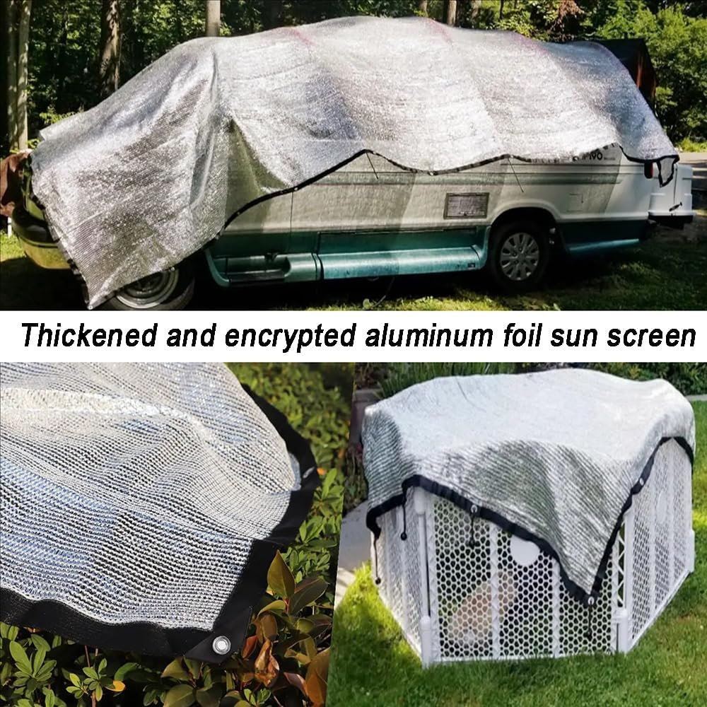 Schattennetz Auto 4x3m, 80% UV-Schutz, mit Ösen, 3x4m