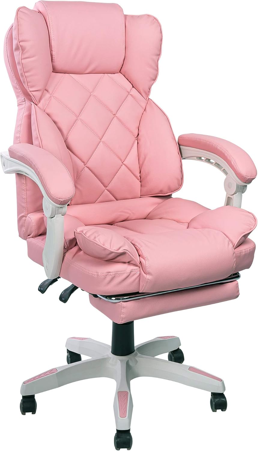 Design Schreibtischstuhl für Büro & Home Office, Rosa
