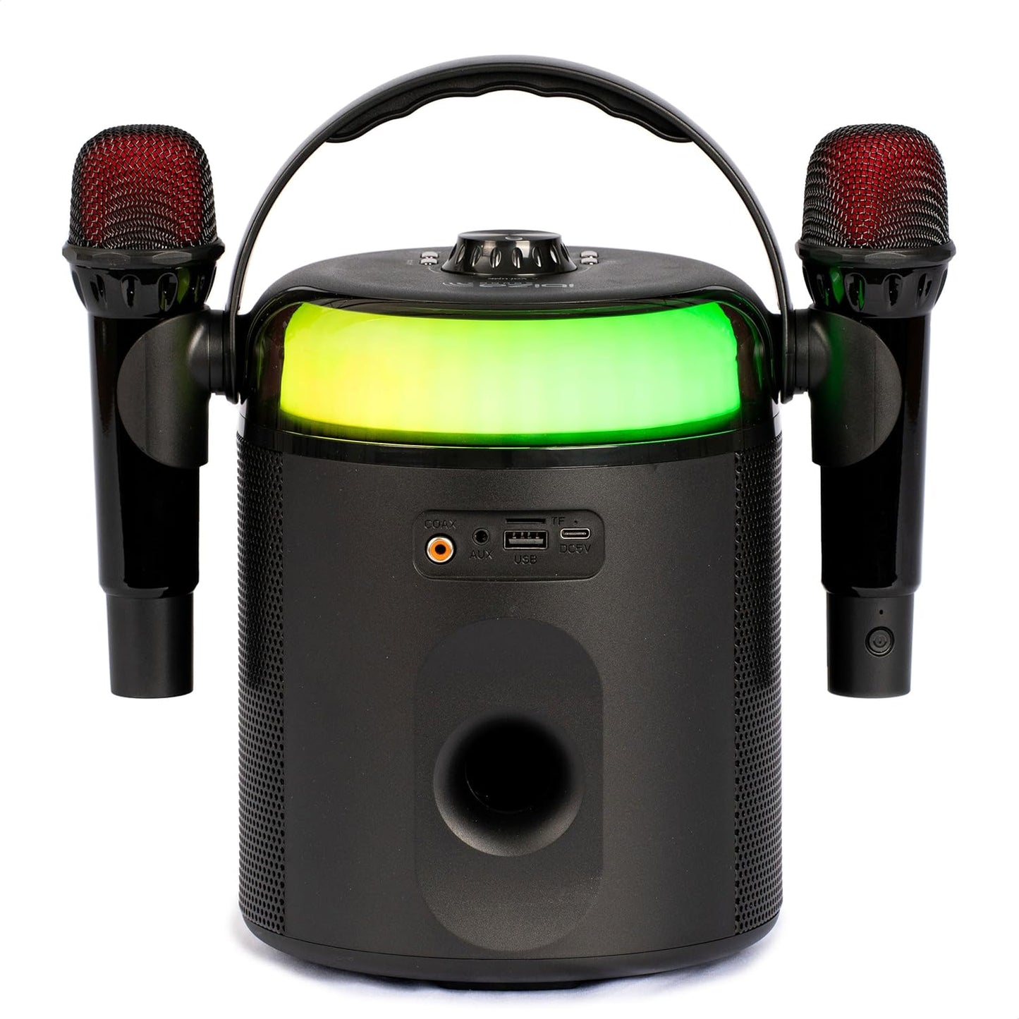 Karaoke-Lautsprechersystem mit Mikrofonen, Schwarz