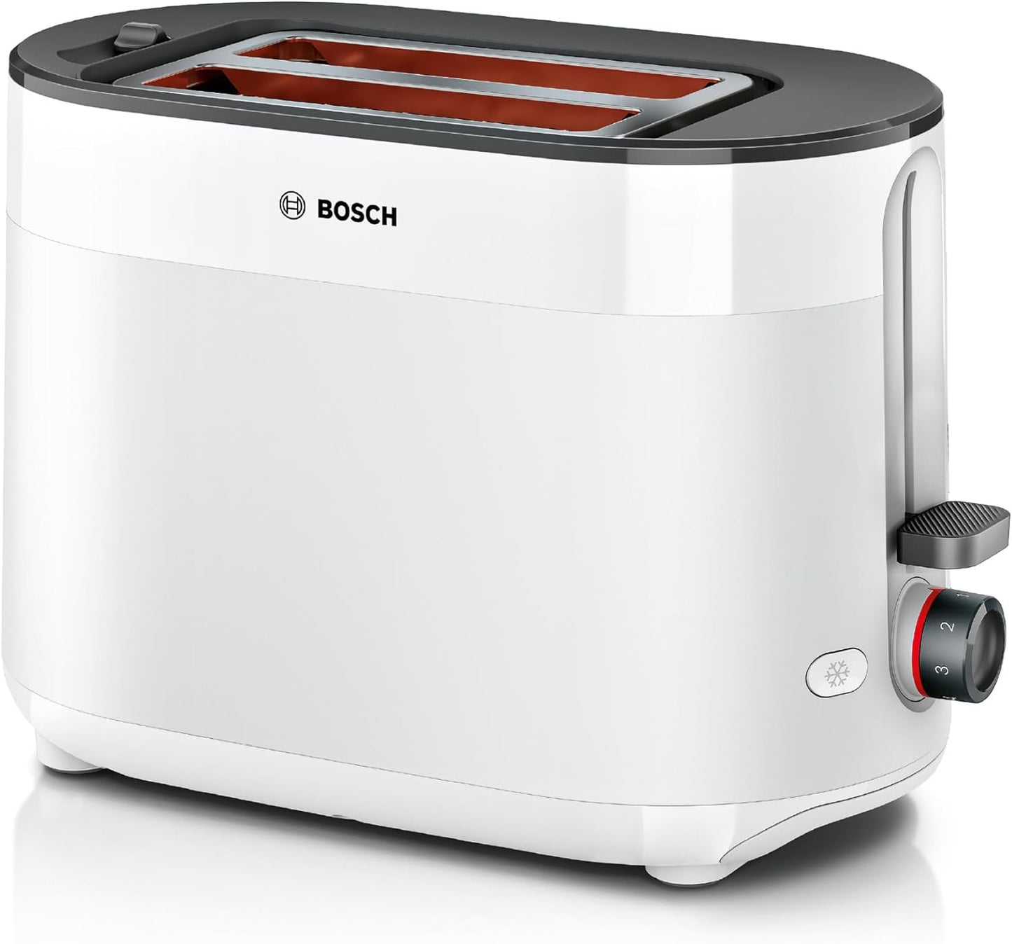 Toaster mit Brötchenaufsatz, Modern, funktional Weiss
