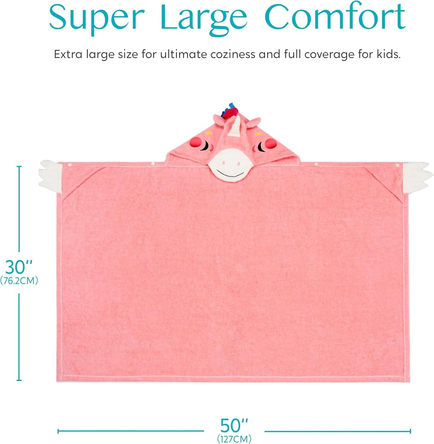 Badeponcho für Kinder, Rosa