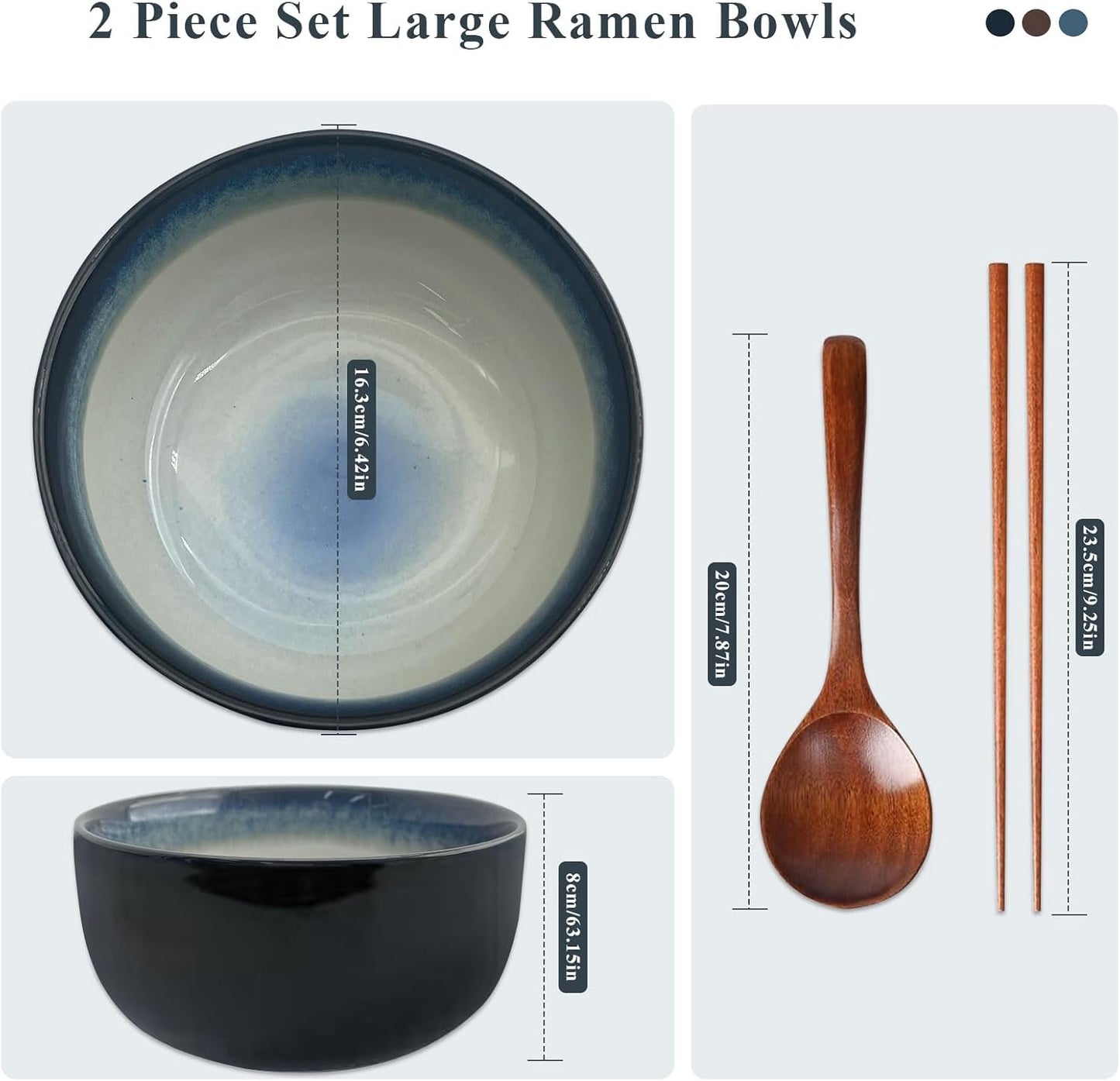 2-teiliges Ramenschüssel-Set, Regenwetter