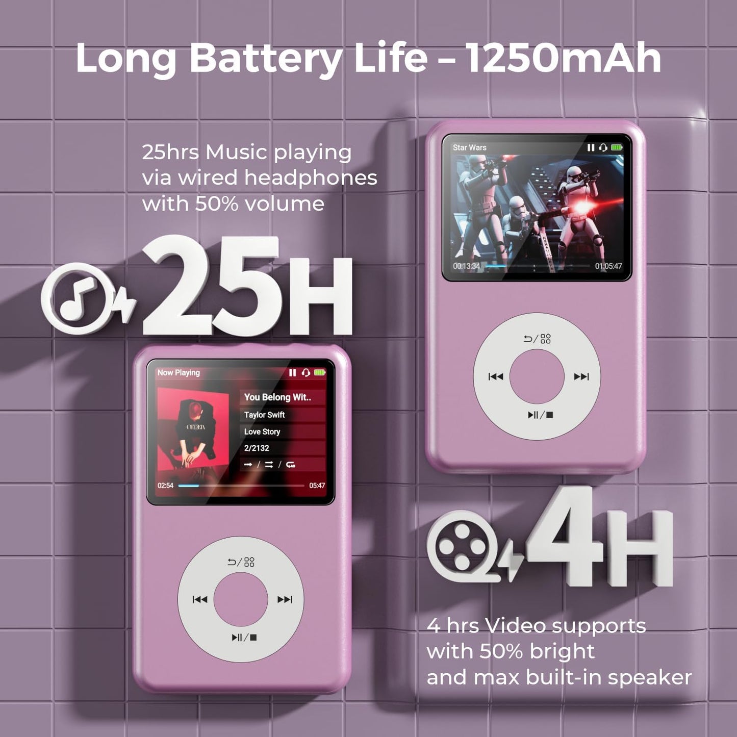 Kinder-Musikplayer, lila