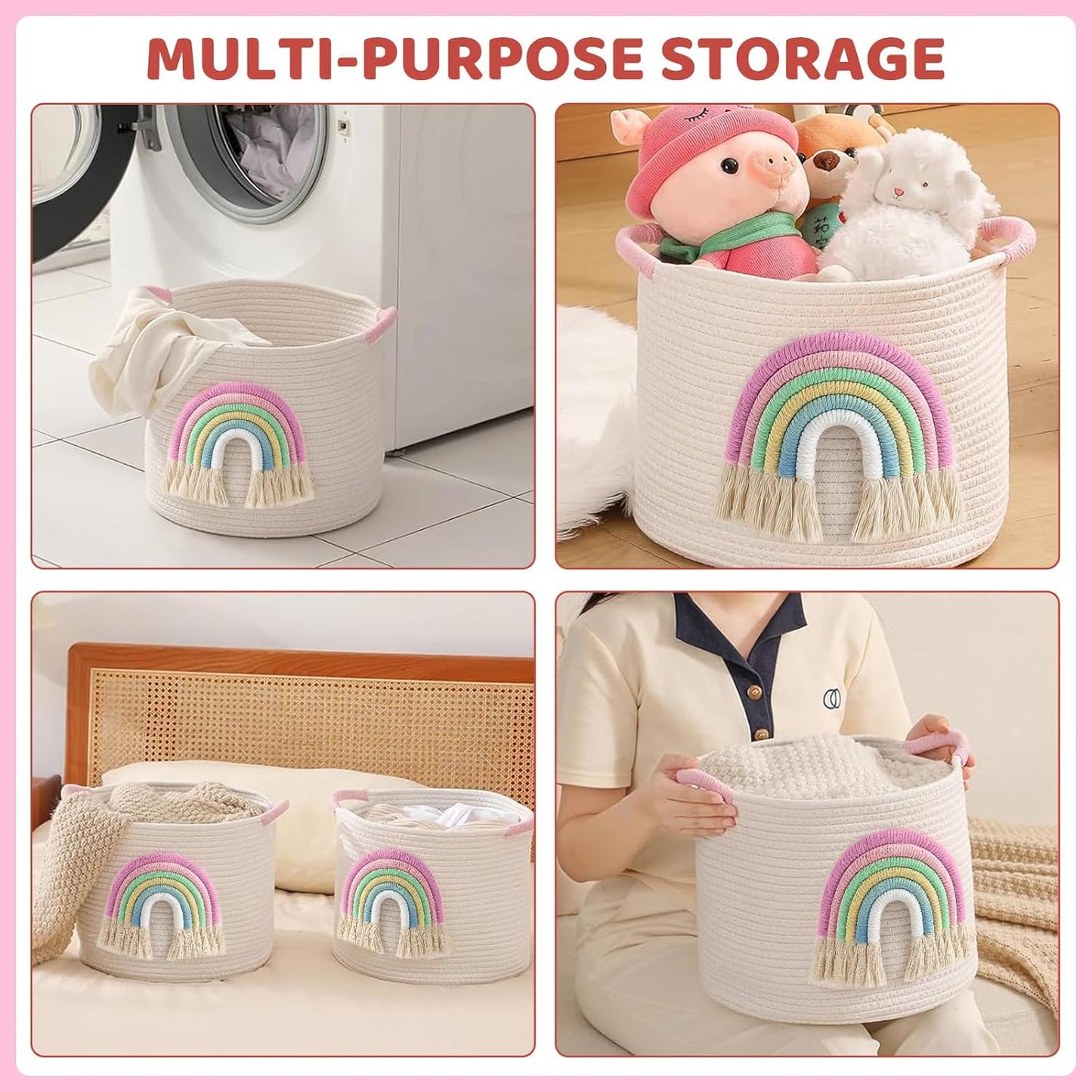 3D-Regenbogen Spielzeug-Aufbewahrungskorb, 3d-regenbogen