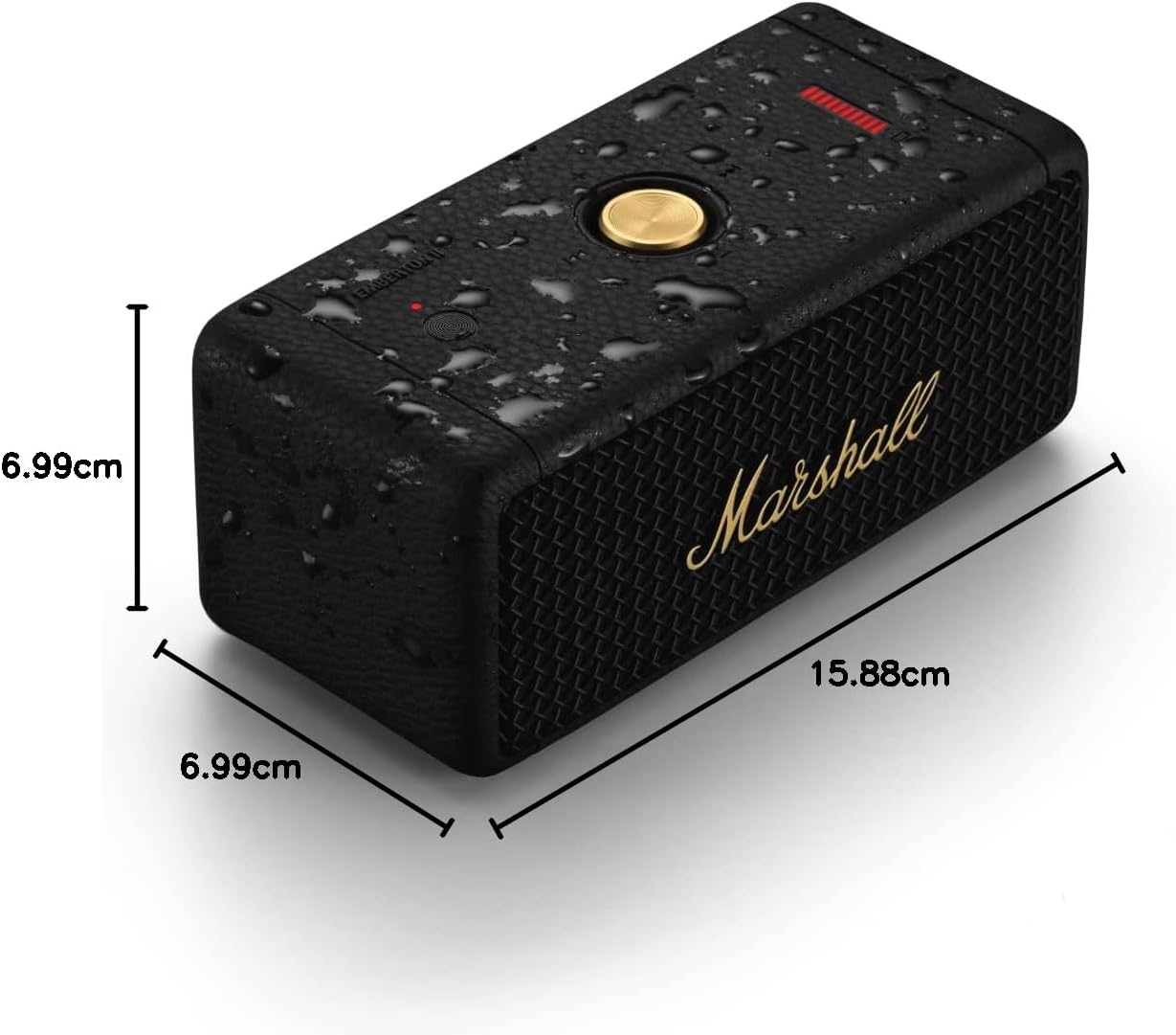 Emberton II - Tragbarer Bluetooth Lautsprecher, Black & Brass Emberton II