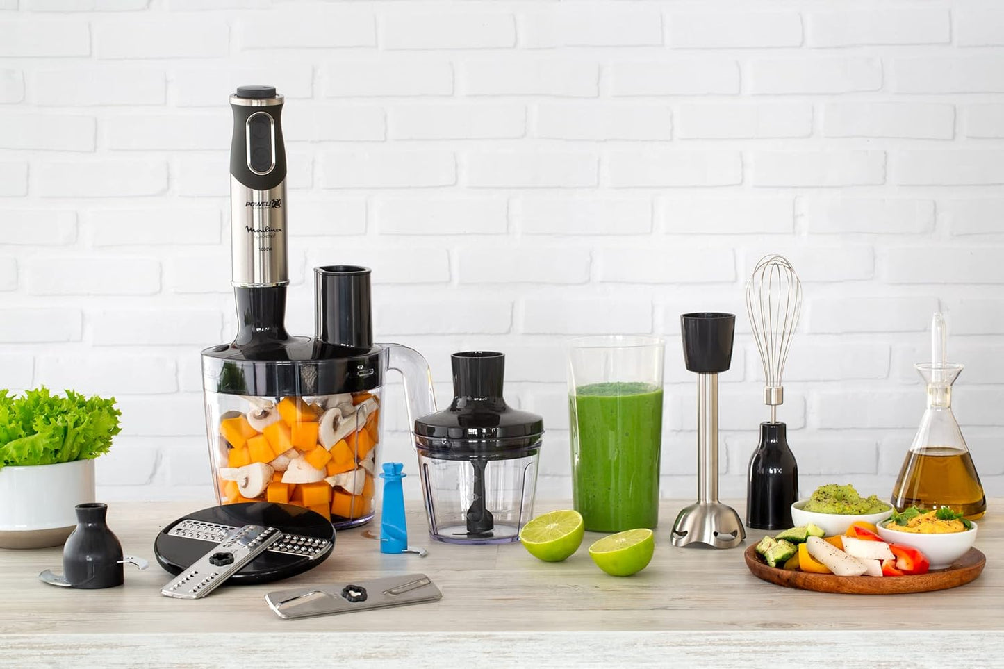 Quickchef 3-in-1 Stabmixer Set mit Zubehör, 3 Zubehörteile