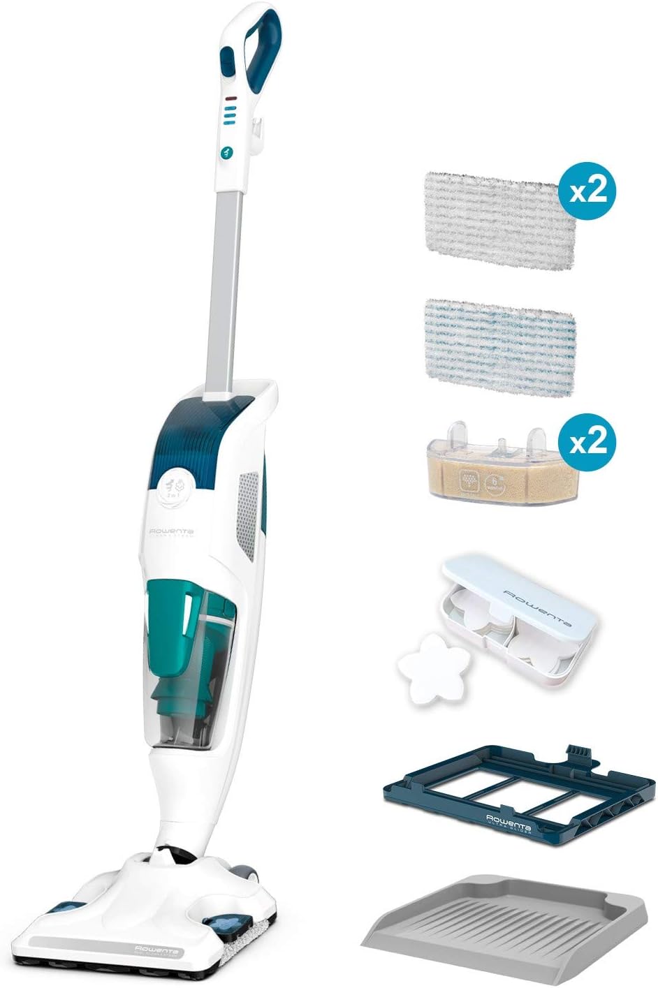 Clean & Steam Revolution Bodendampfreiniger, RY7757WH, 1kg leichter und kompakter
