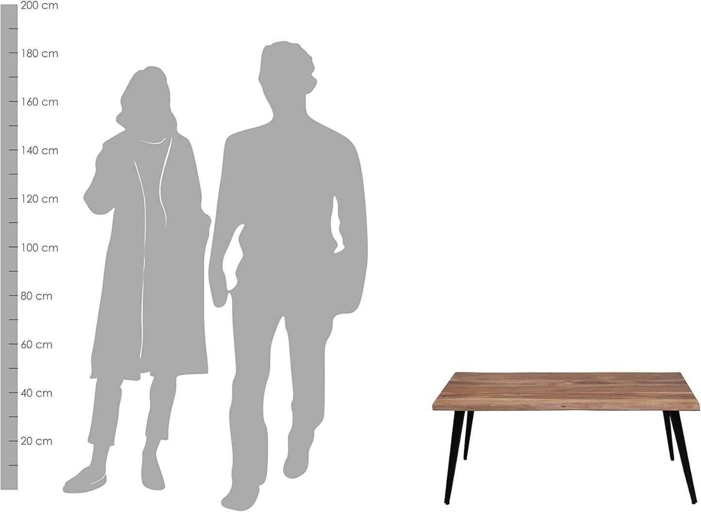 Couchtisch Caddy mit Baumkante, 110, 45, 60 cm