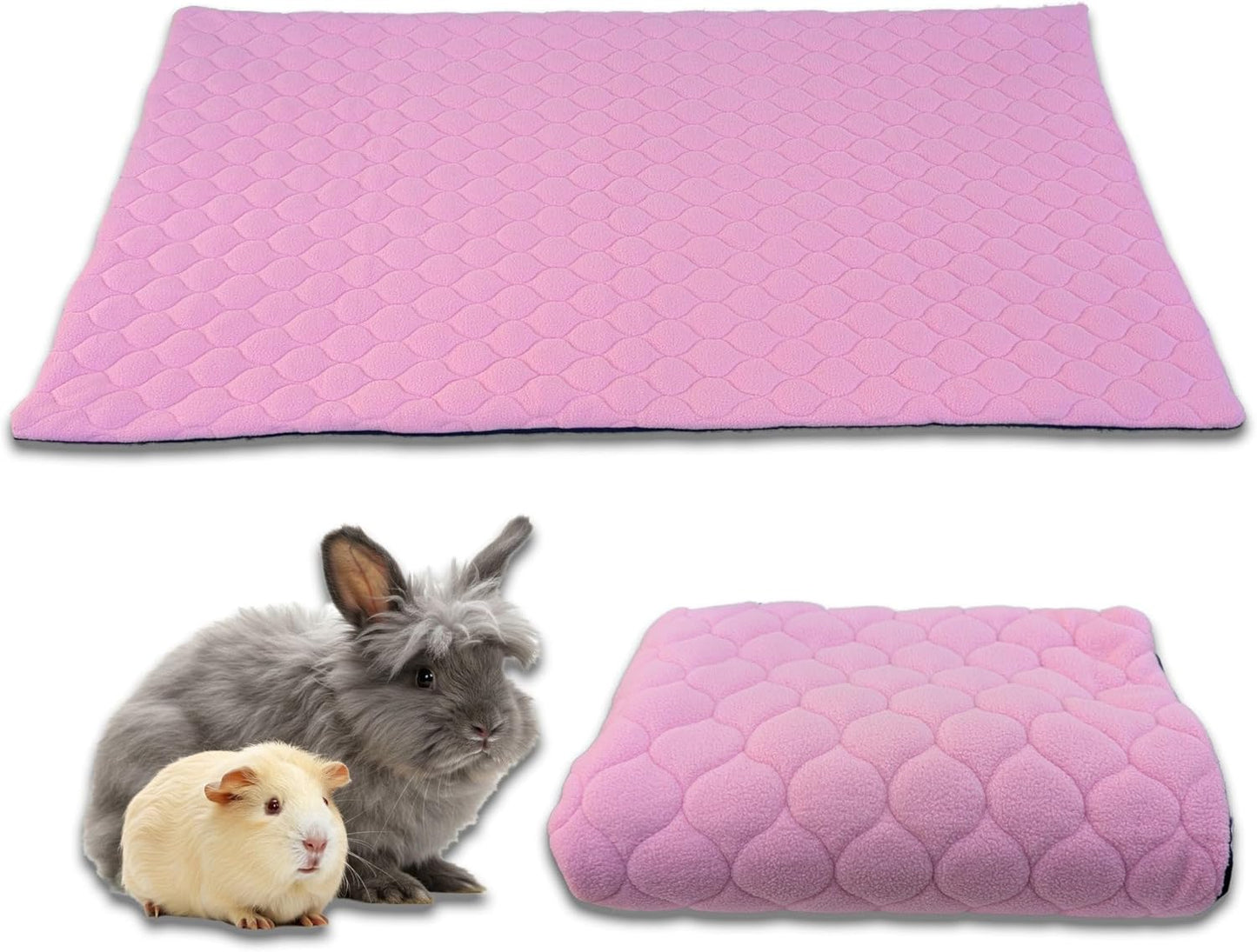Waschbare Käfigeinlage für Kleintiere, Rosa L 60 x B 50 x H 2 cm
