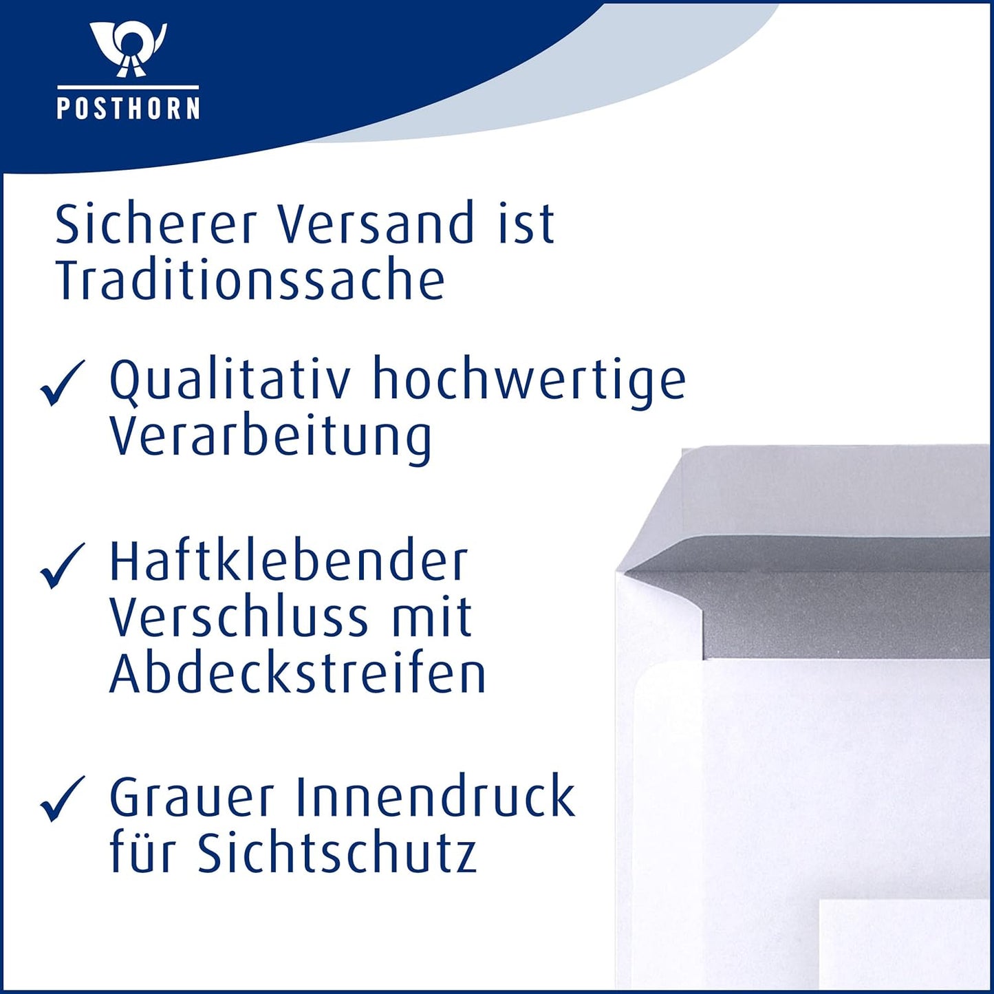 Briefumschläge, weiss / mit Fenster, Single