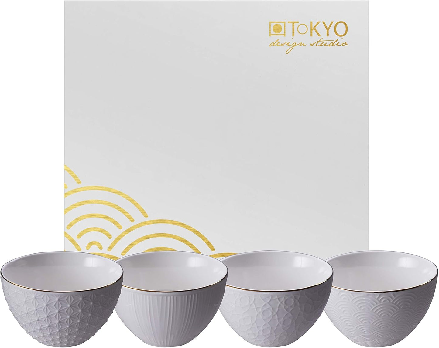Asiatisches Schalen-Set im japanischen Design (4-teilig), 11,6cm (4er Set)
