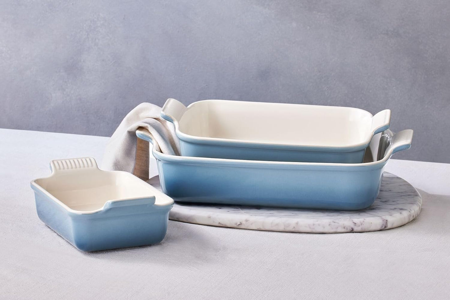 Rechteckige Auflaufform Tradition, Azure 19 cm