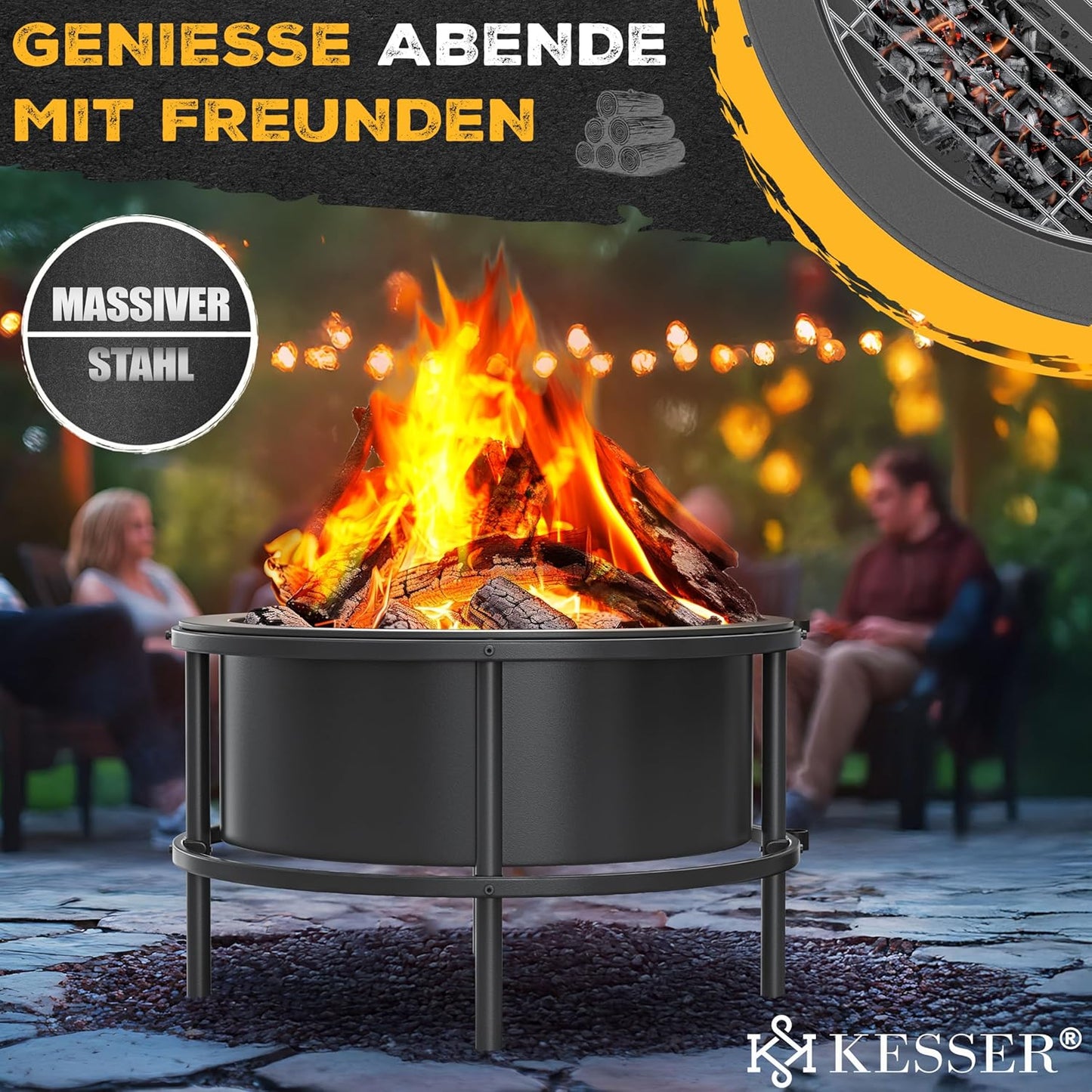 Feuerschale mit Grillrost