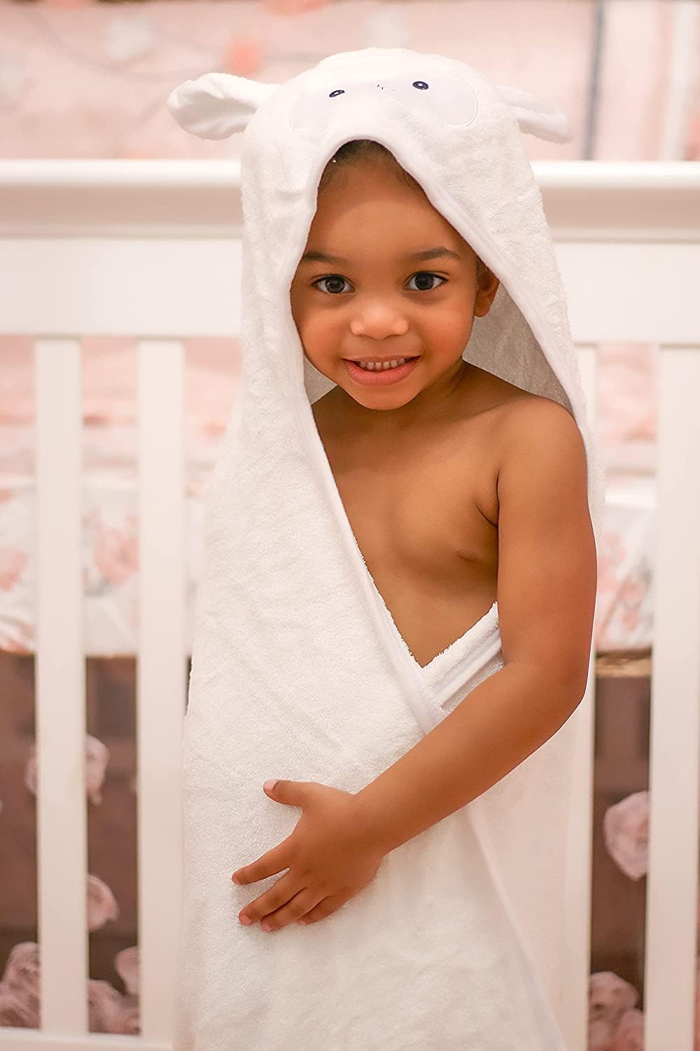 Baby Kapuzenhandtuch-Set und Waschlappen, Lamm, Lamm