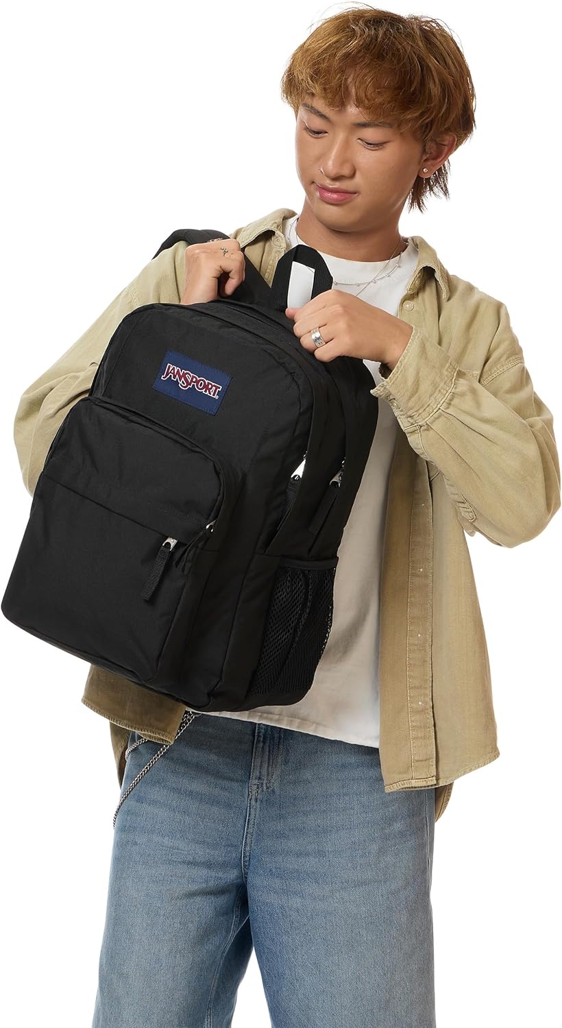 Grosser Alltagsrucksack mit Laptopfach, Schwarz BACKPACKS