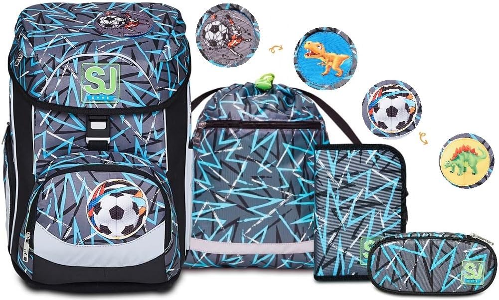 Ergonomisches Schulranzen-Set, Grau Einheitsgrösse