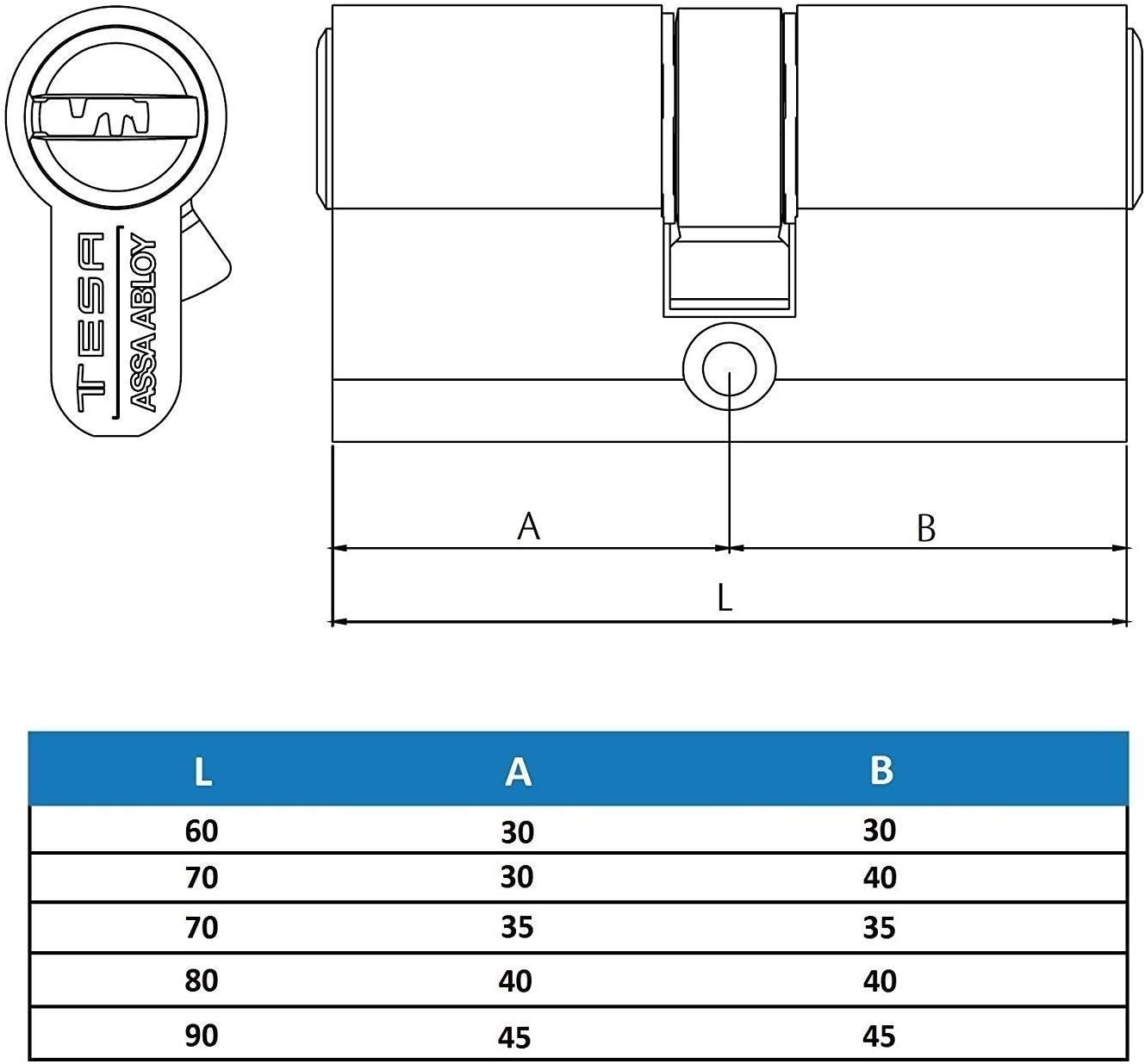 Zylinder T70 Lenkradadapter, 40 x 40 mm Vernickelt