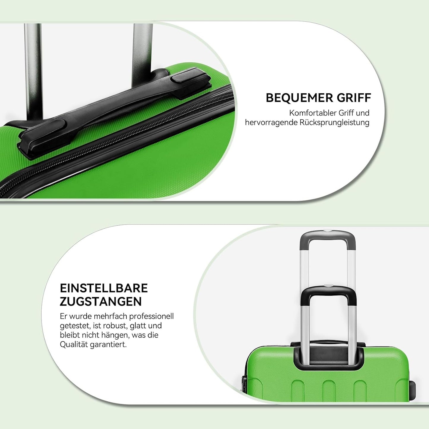 Hardcase-Reisekoffer, Olive Grosser Koffer (76 cm)
