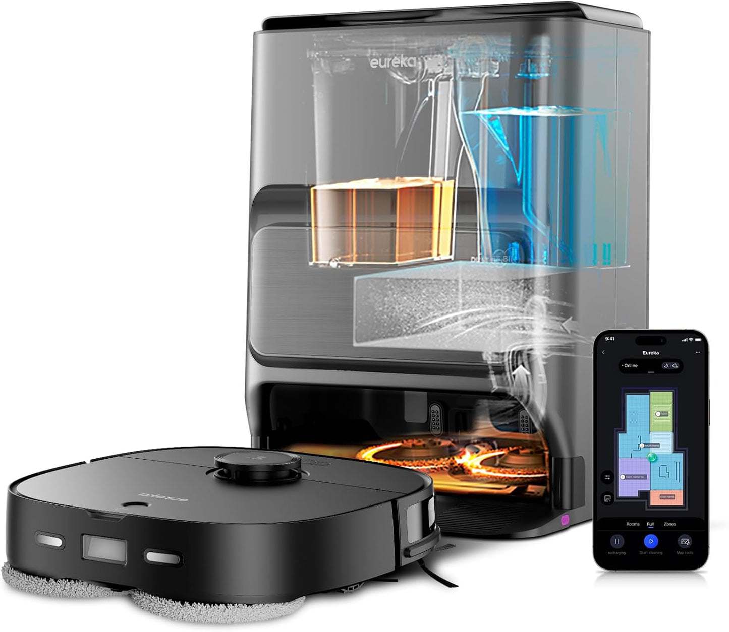 Saug- & Wischroboter mit All-in-One Station (J12 Ultra), J12 Ultra Schwarz