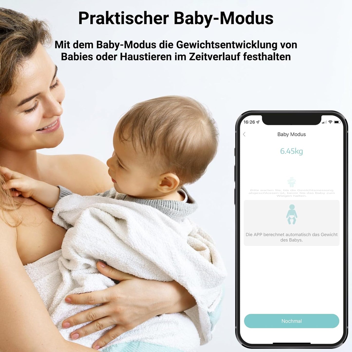Digitale Körperfettwaage, Weiß