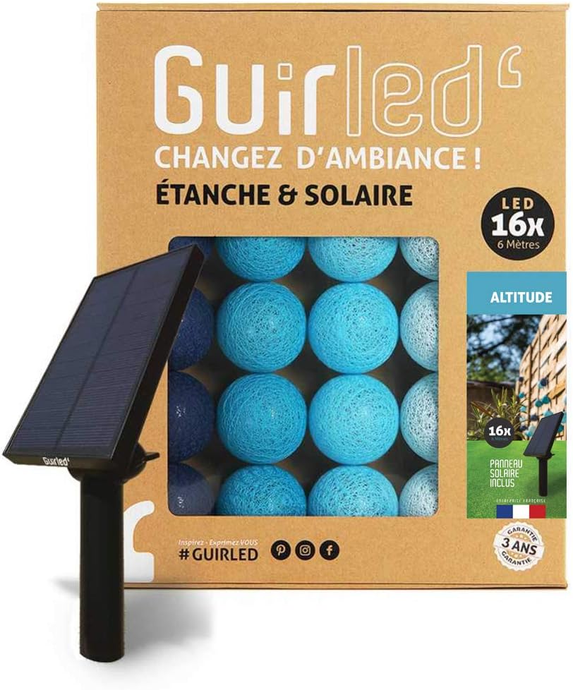 Aussengirlande mit Lichtkugeln, Höhe ; 16 Kugeln