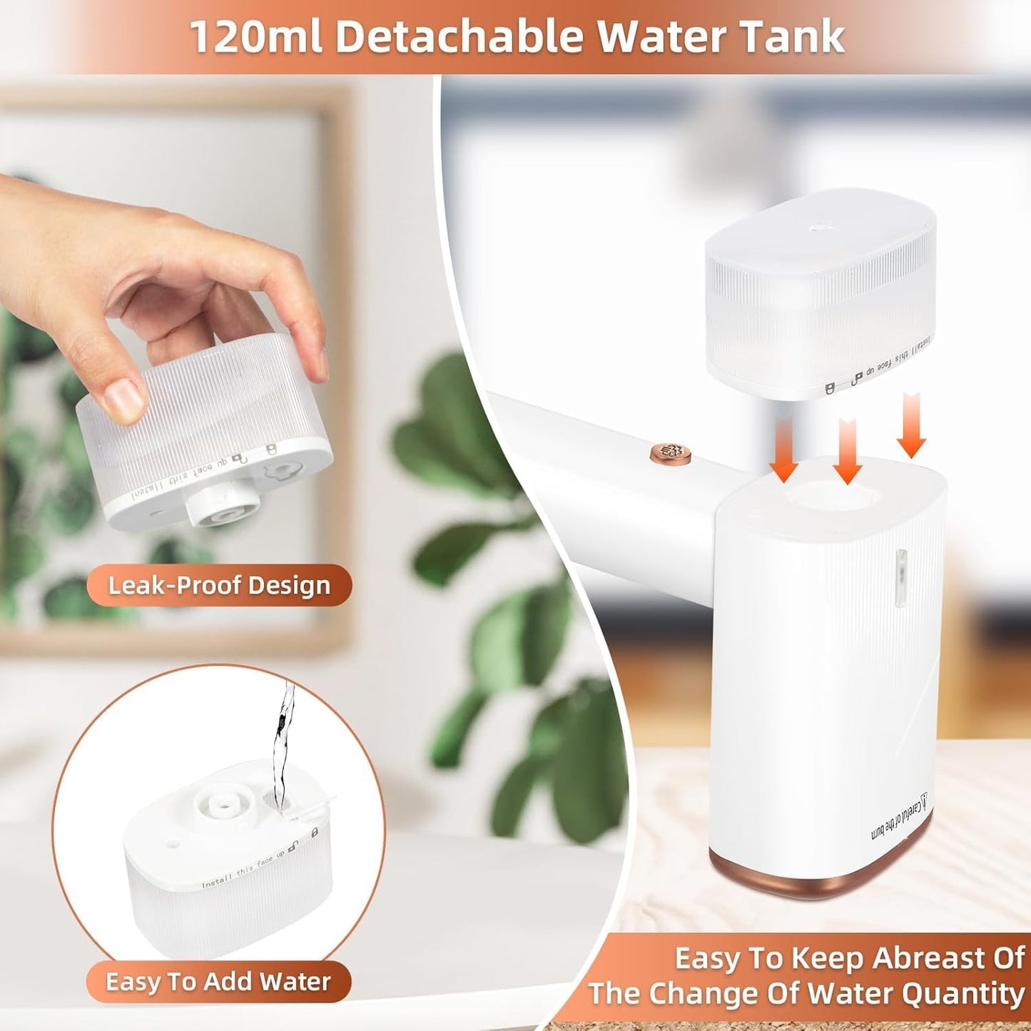 Reise-Dampfglätter mit Schnellaufheizung (1000W), White Weiss 1