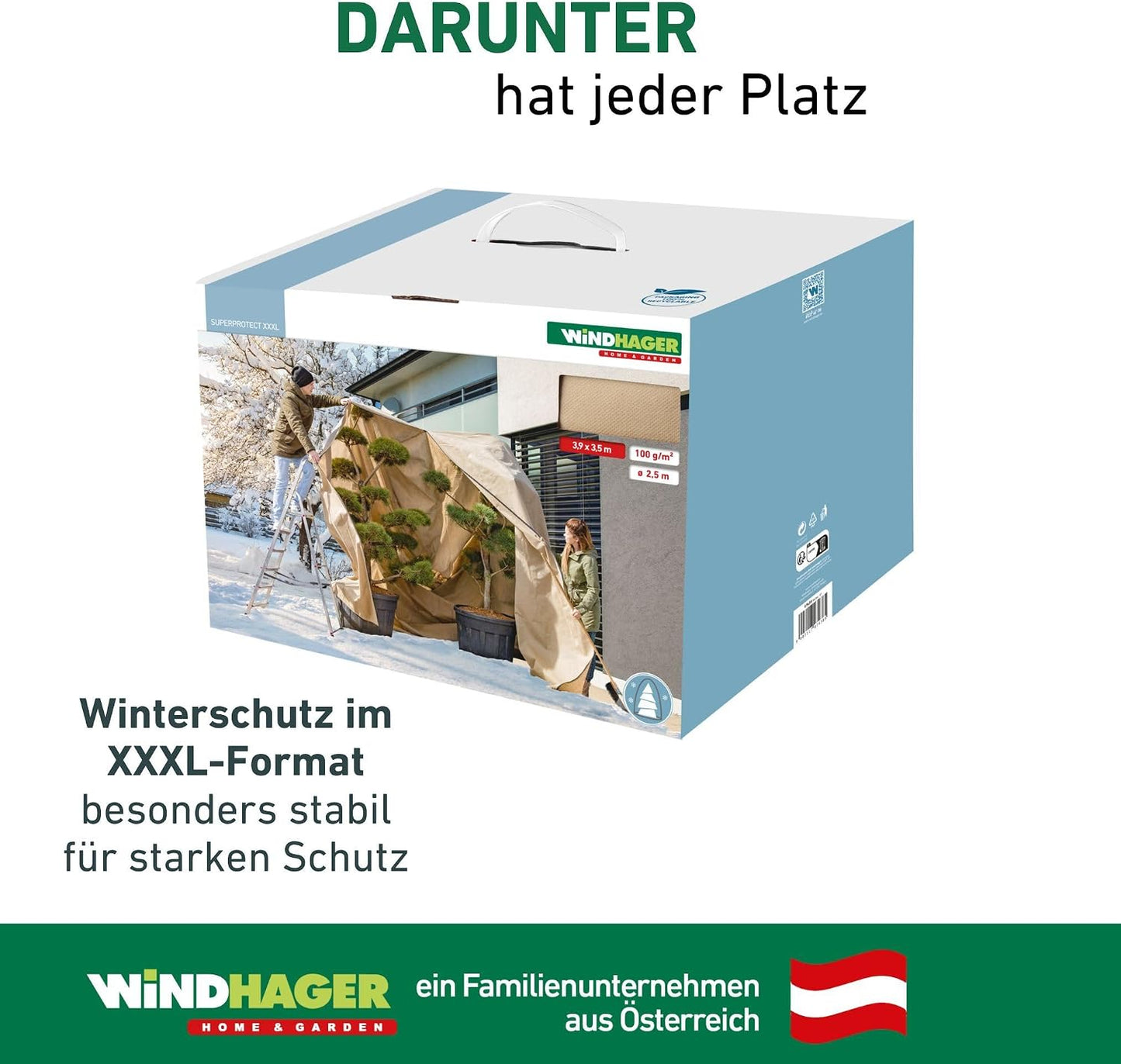 Winter-Vlieshaube für Pflanzen, 3.9 x 3.5 m, 3,9 x 3,5 m