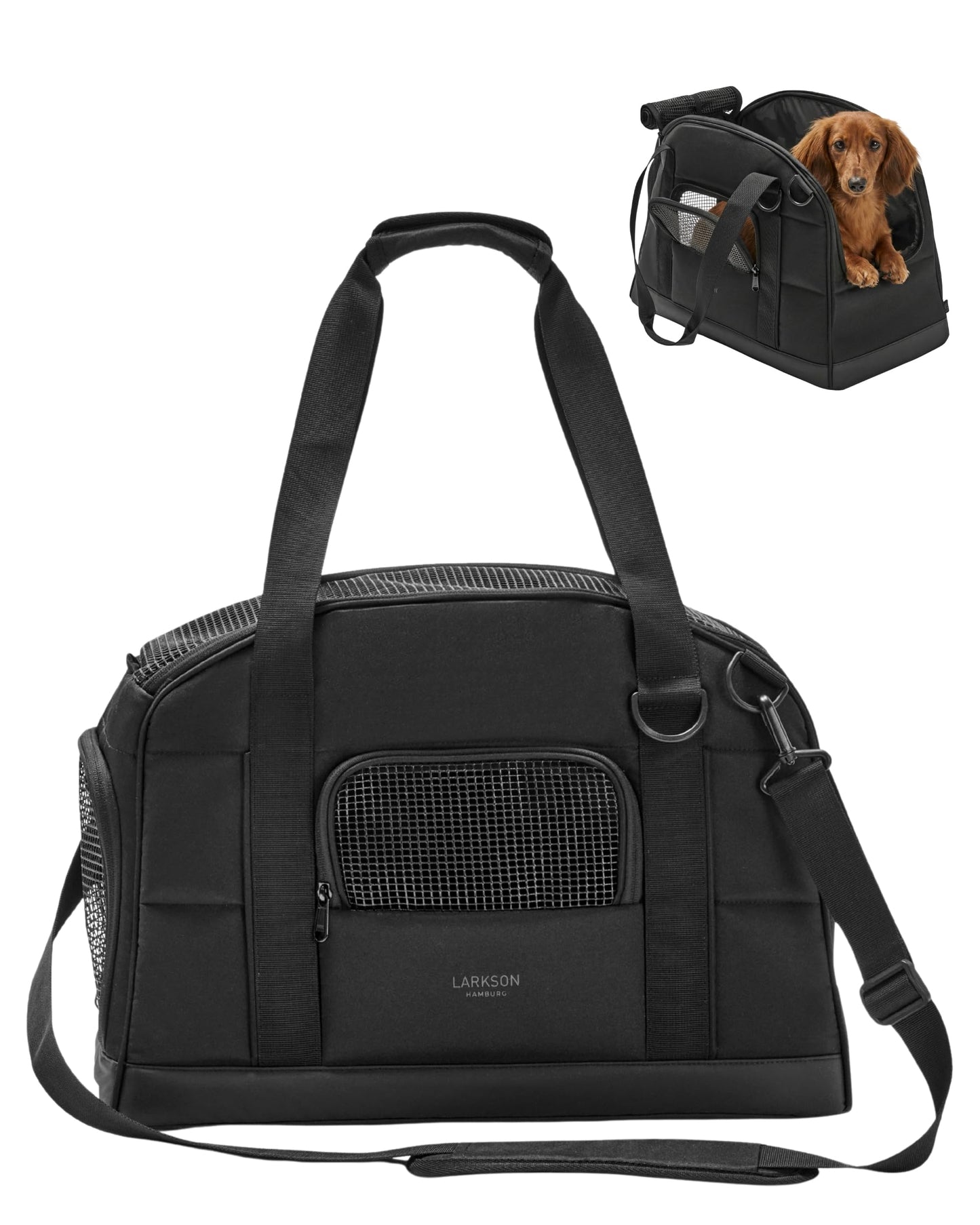 Hundetransportbox bis 12kg für Flugreisen, Schwarz