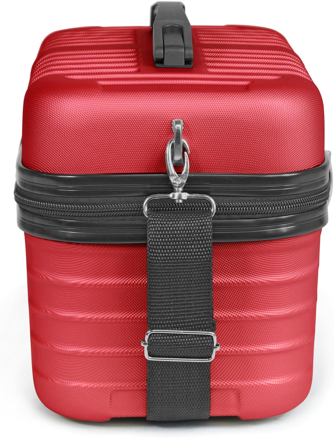 Vanity Case Hartschale mit Schulterriemen, Rot