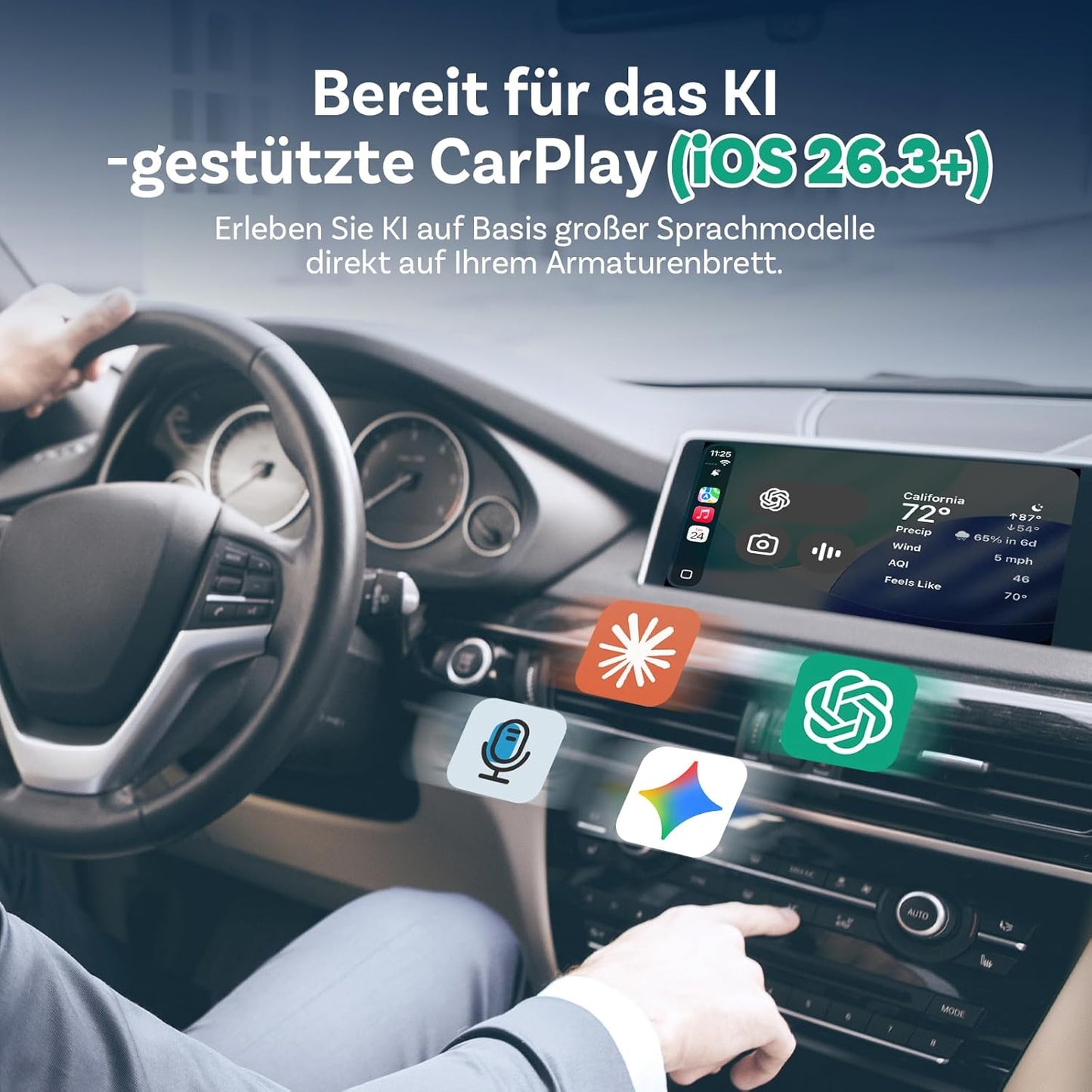 Mini Pico 2-in-1 Wireless CarPlay & Android Auto Adapter