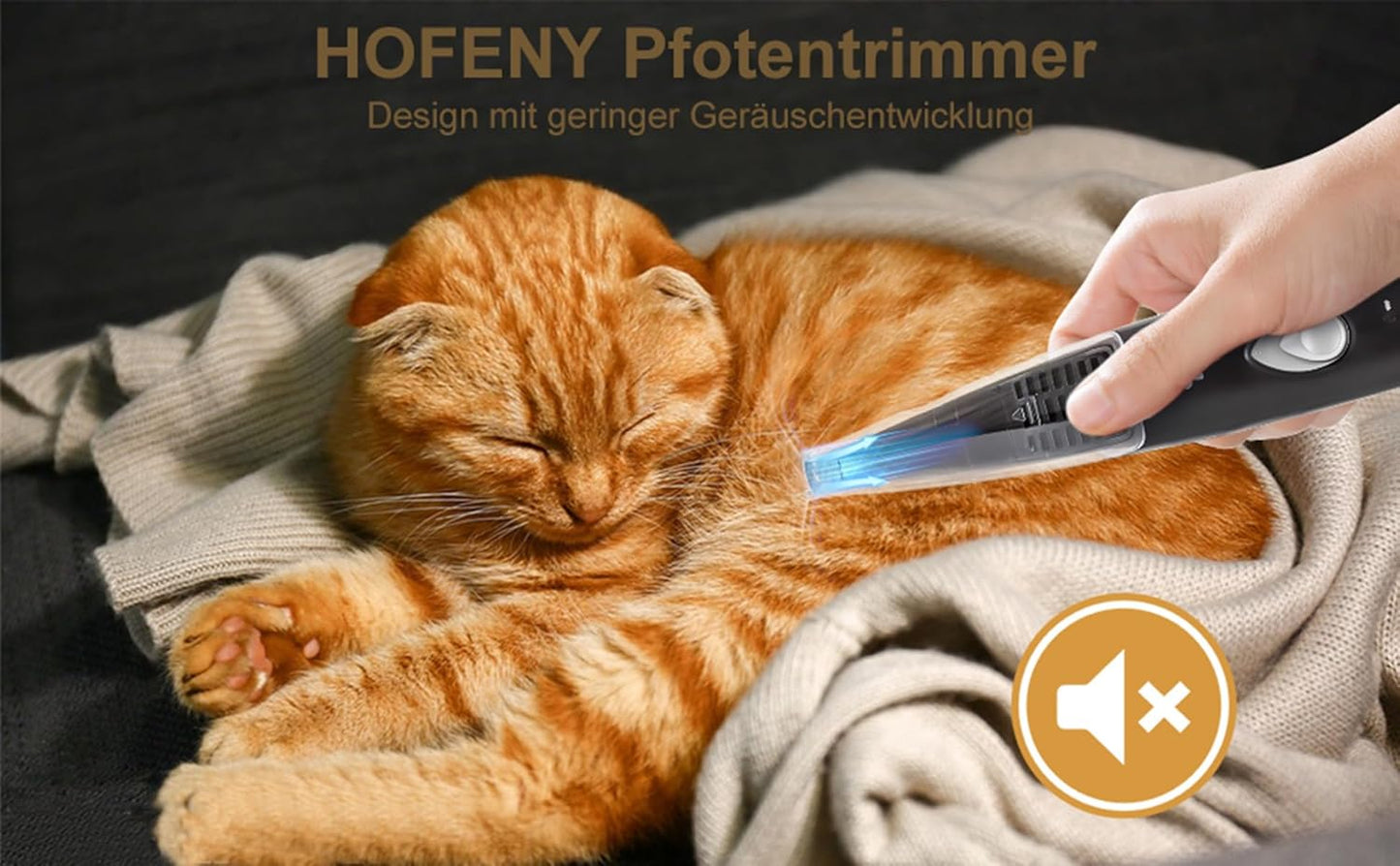 Pfotentrimmer mit Staubsauger für Haustiere