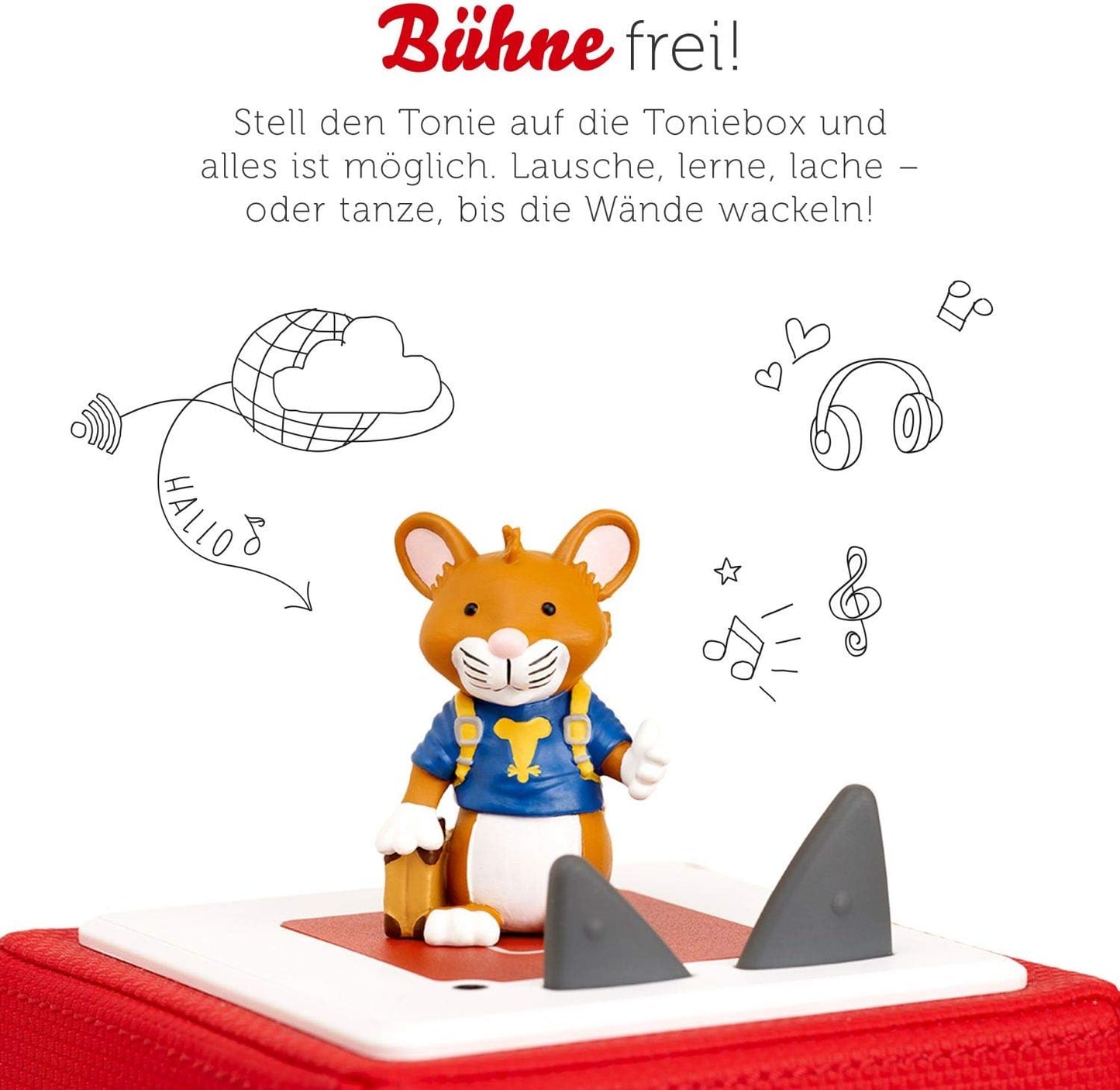 Hörfigur für Toniebox Leo Lausemaus, Mehrfarbig
