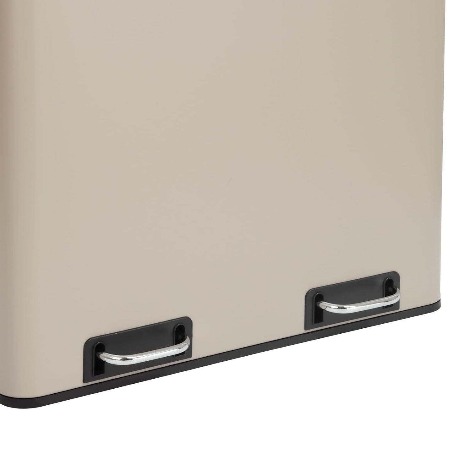 TM2X24 Treteimer mit Mülltrennsystem und Softclose (2 Fächer á 24 L), Taupe TM2X24