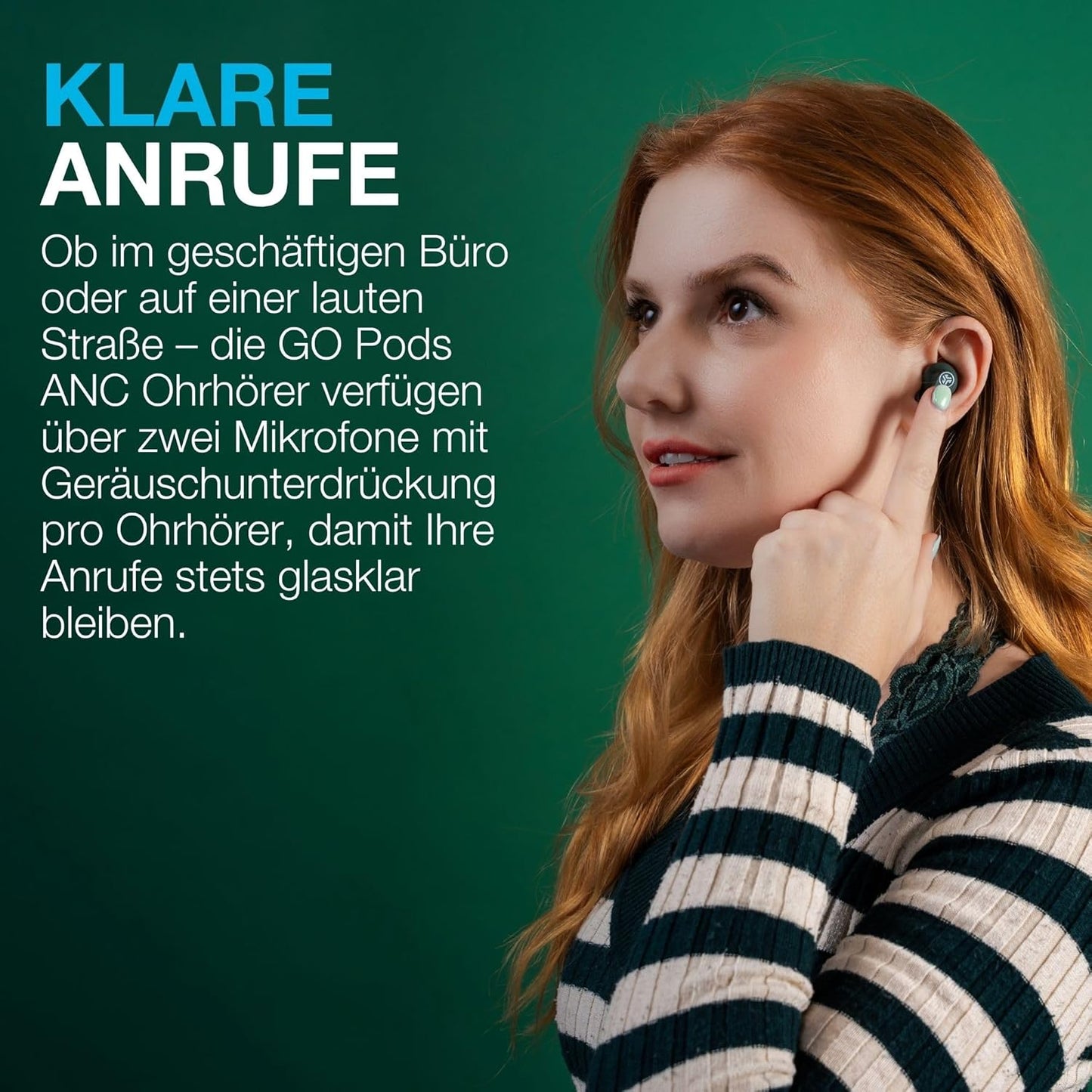 Go Pods ANC In-Ear Bluetooth Kopfhörer mit Noise Cancelling, Pods ANC Schwarz
