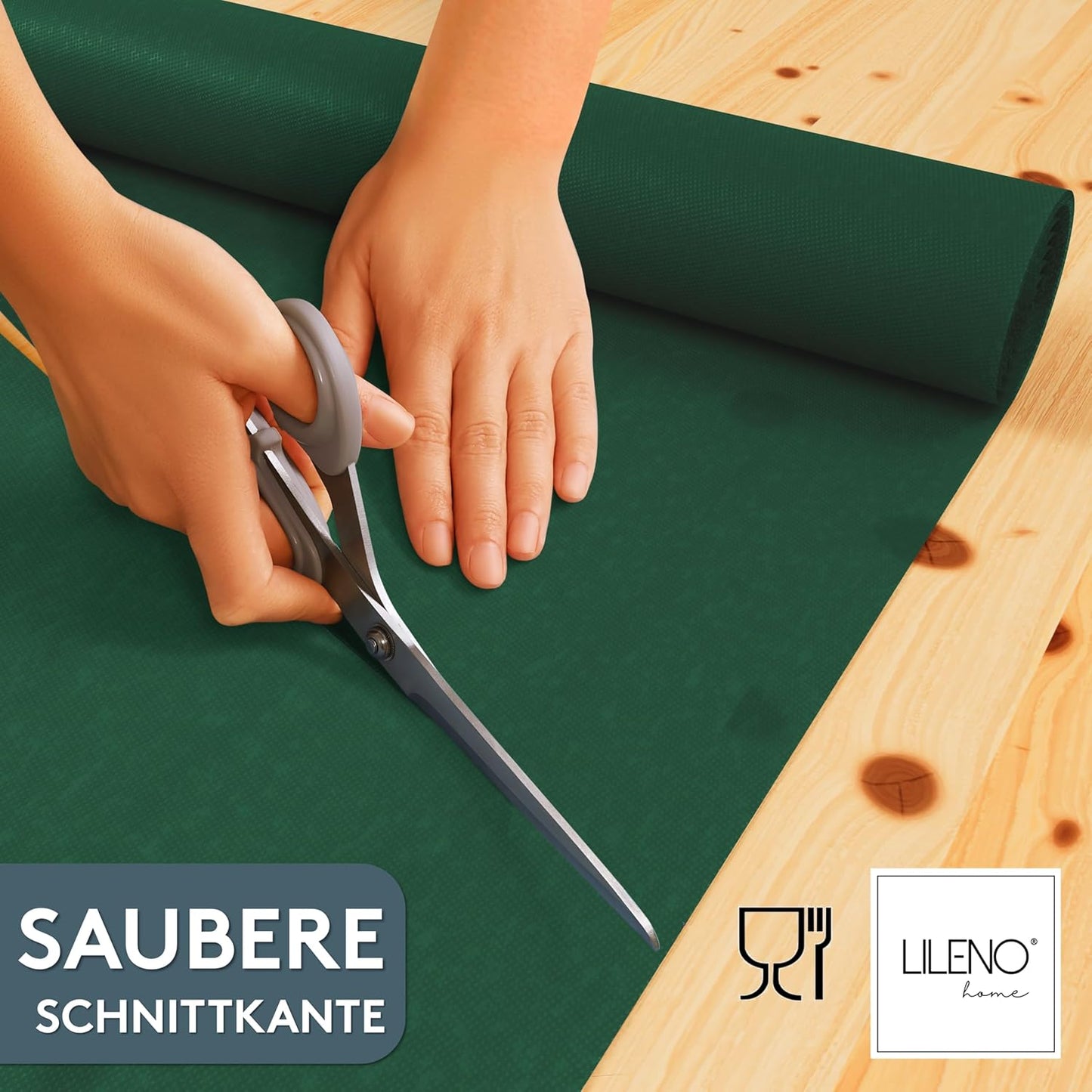Abwaschbare Tischdeckenrolle, 2500 x 110 cm (Rechteckig) Grün