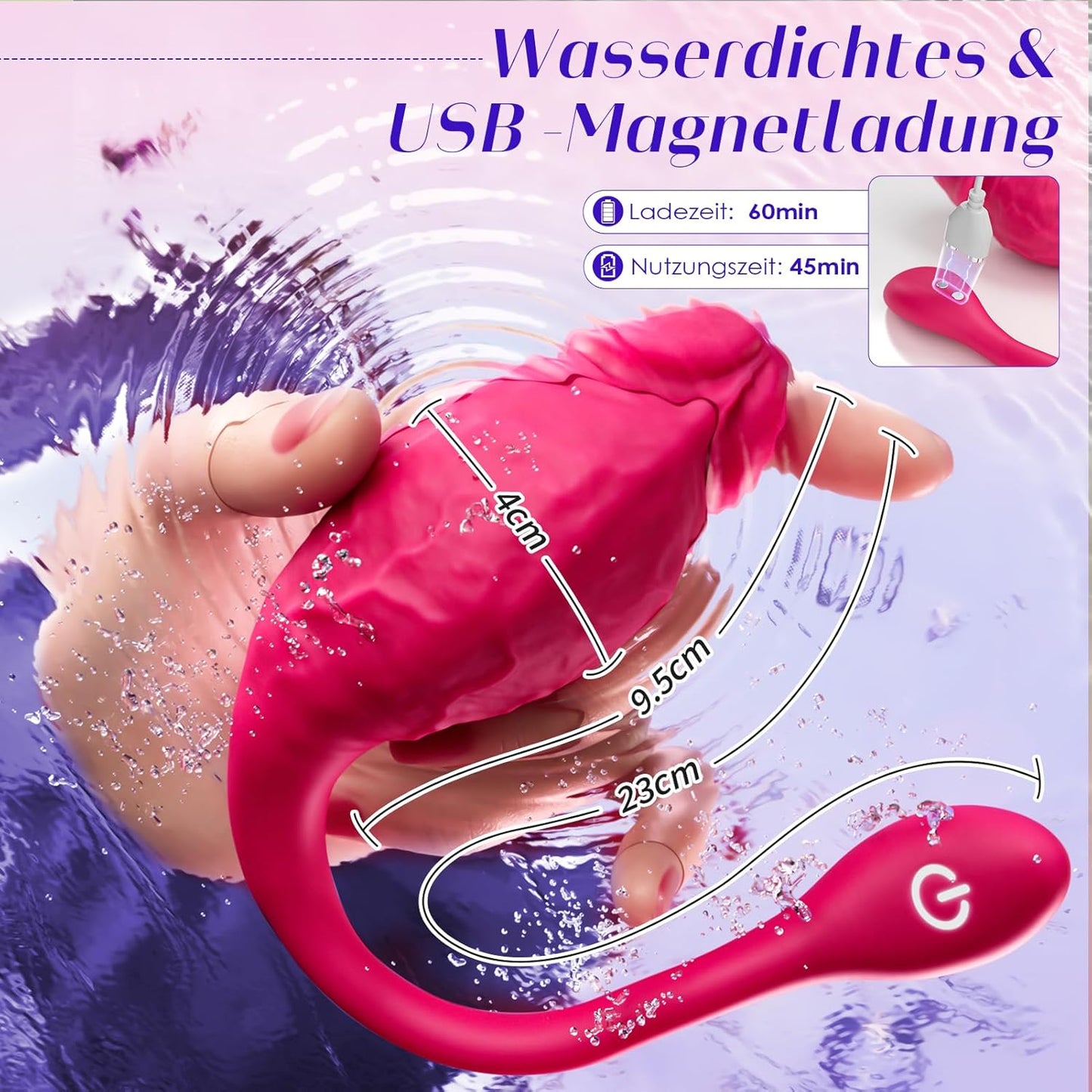 App-gesteuerter Vibrator, Geschmacksrot Vergrößern