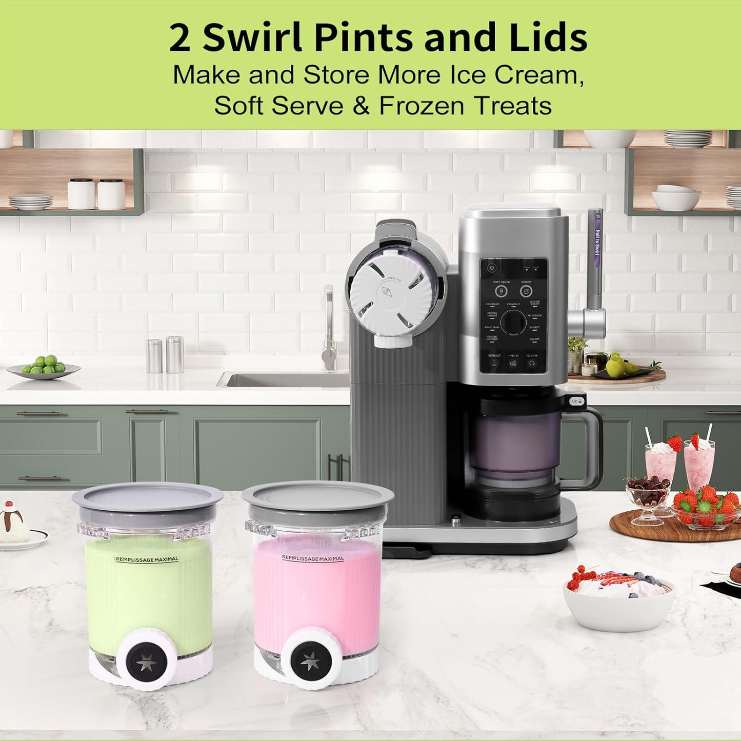 2-teiliges Behälter-Set für Ninja Swirl Creami, 2 stück