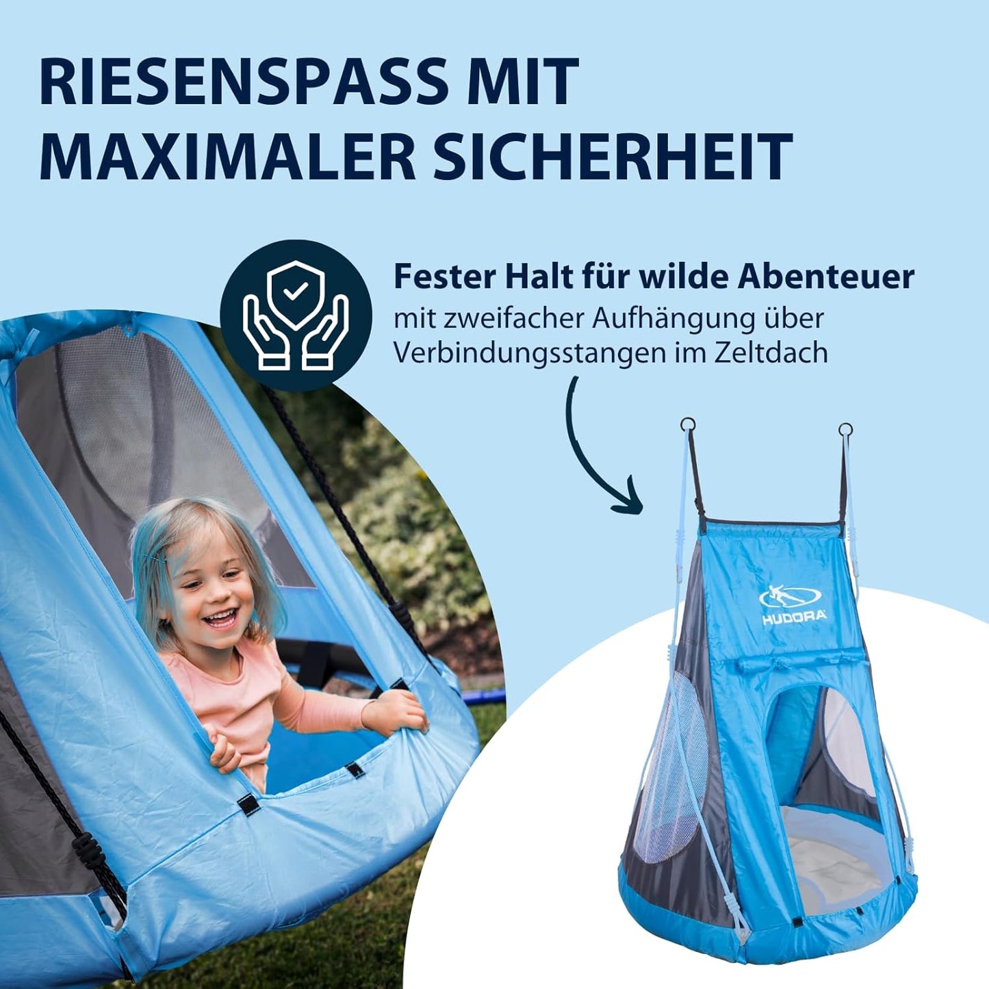 Zeltüberzug für Nestschaukel, 90 cm Blau