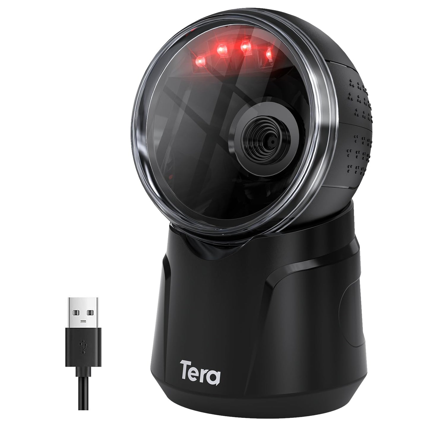 Omnidirektionaler Barcode-Scanner Modell 9000 für 1D, 2D und QR, Schwarz