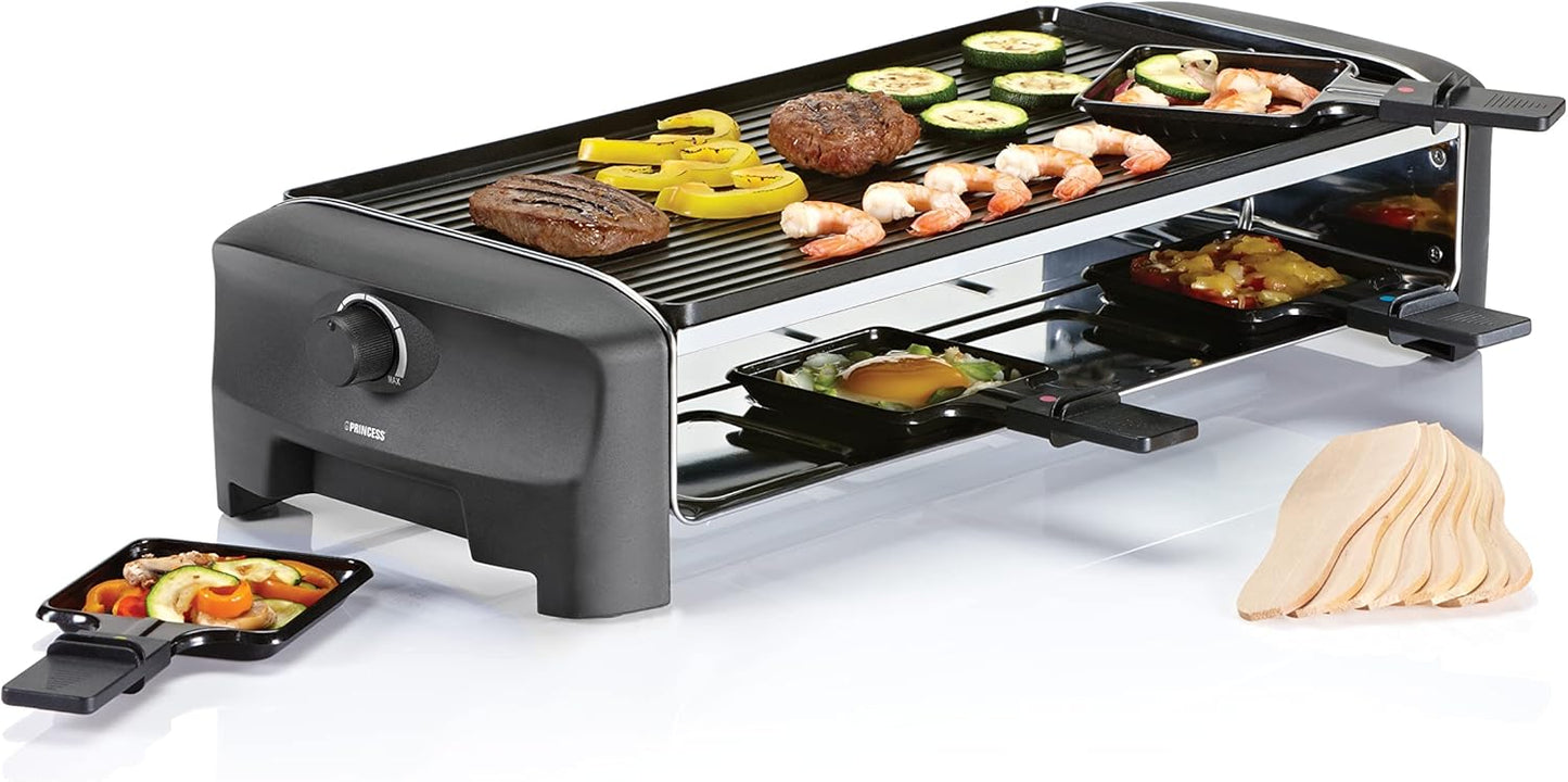 Raclette- und Teppanyaki Grill für 8 Personen, 8 personnes Raclette Grill Plancha